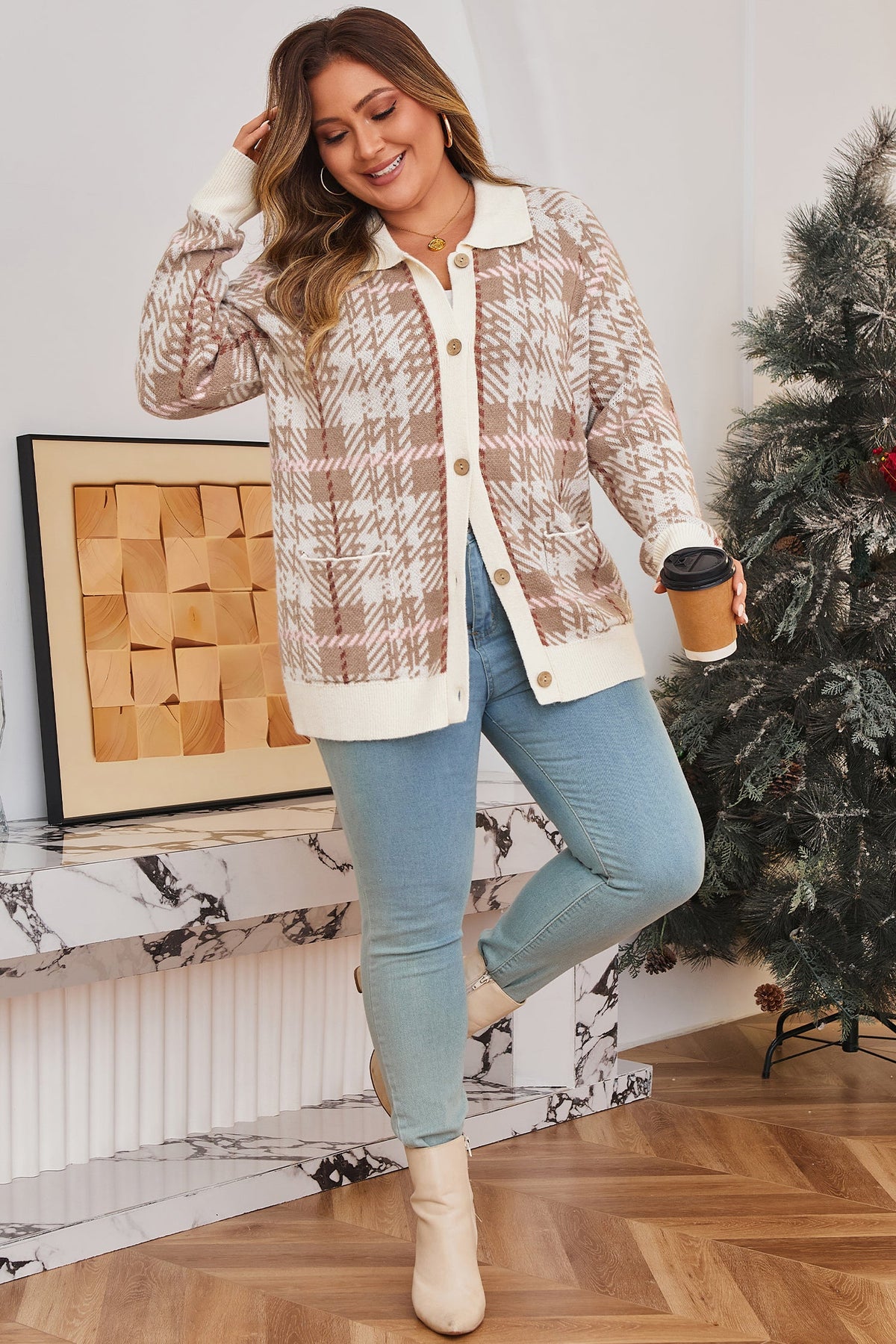 Autumn Ranch Plaid Cardigan