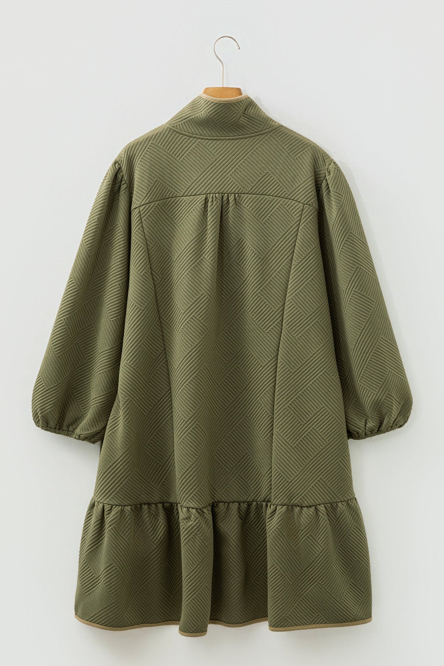 Sagebrush Half-Zip Ruffle Dress