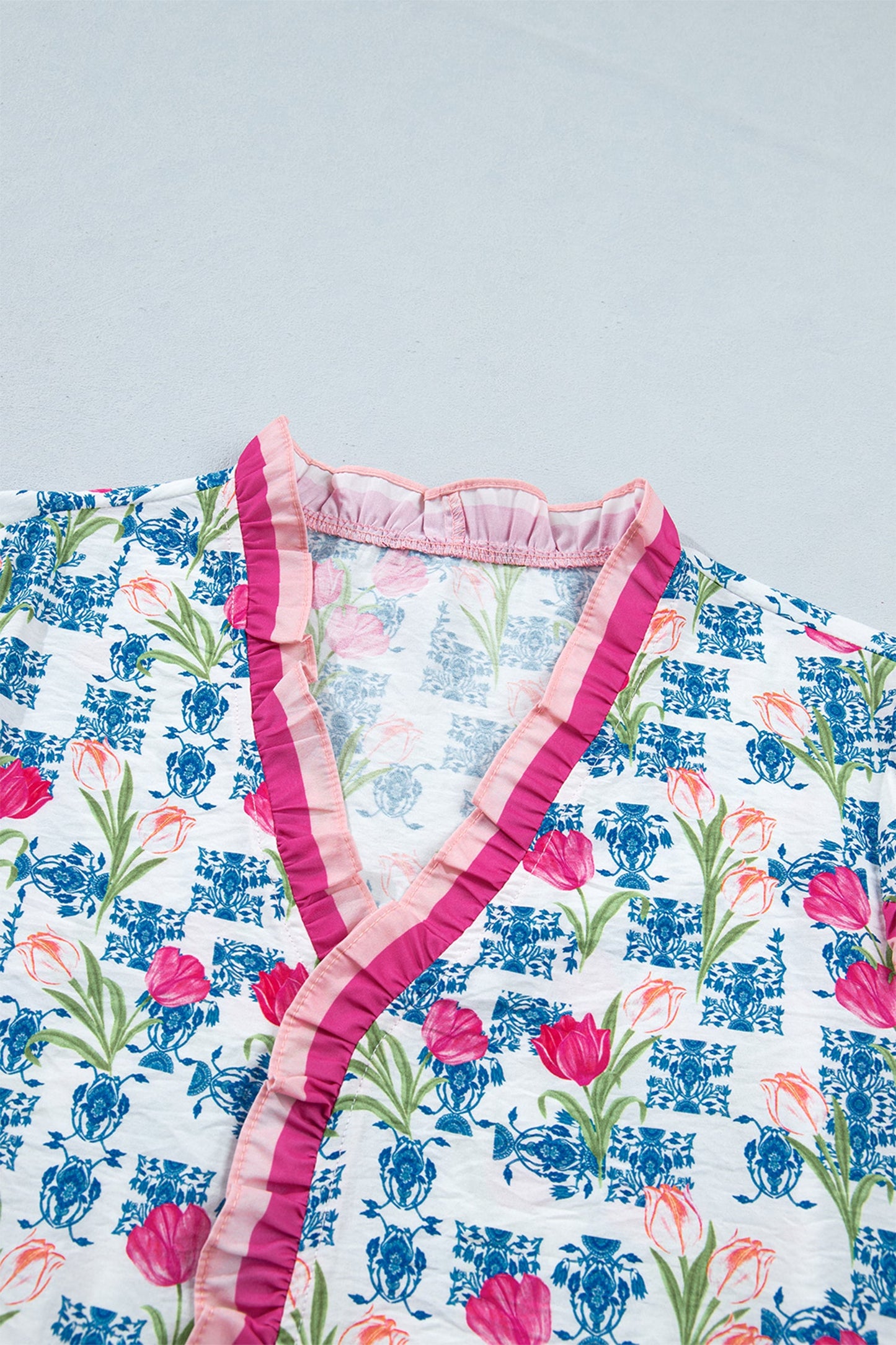 Wildflower Ruffle V-Neck Blouse