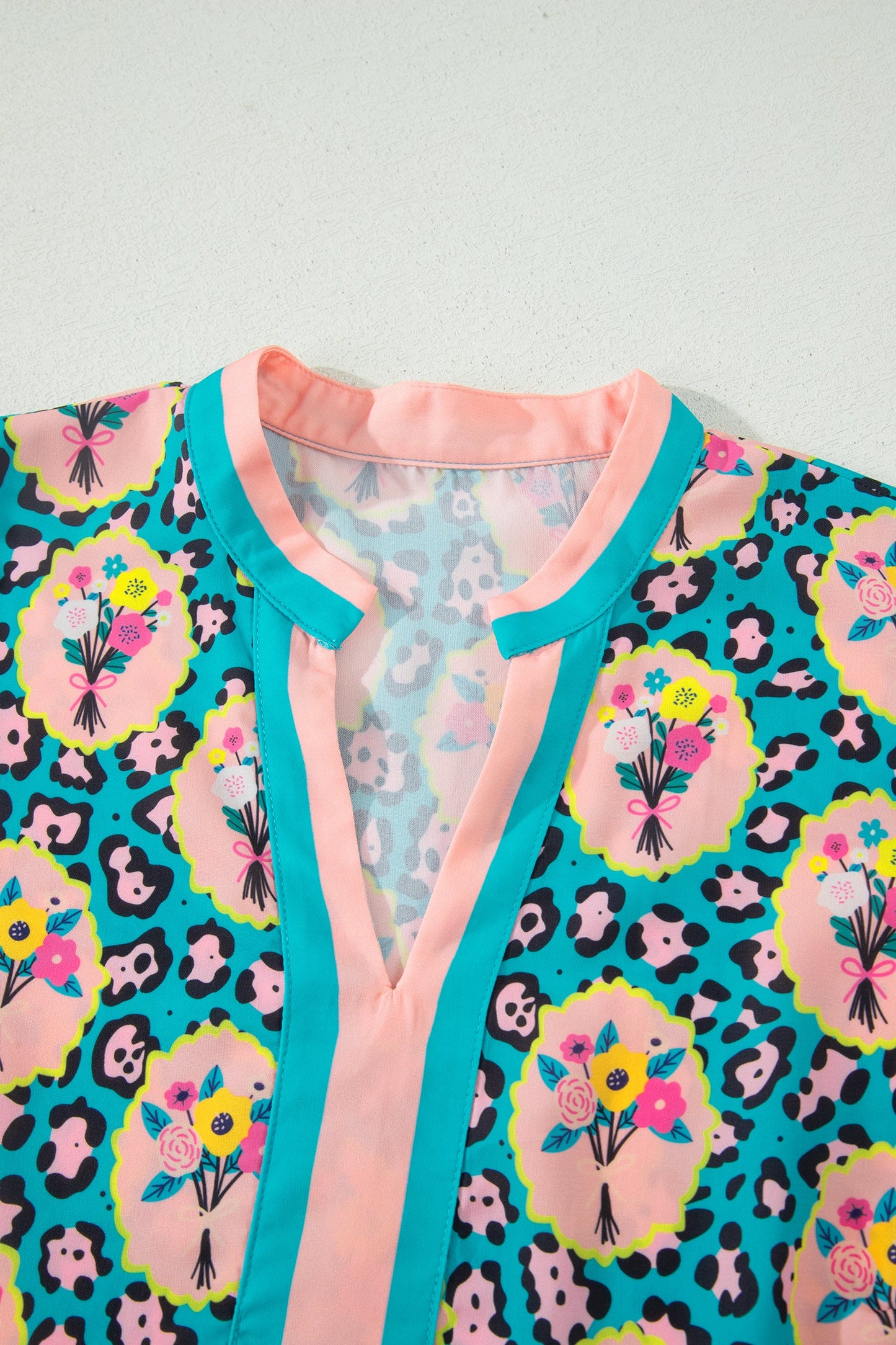 Wildflower & Leopard Mini Dress