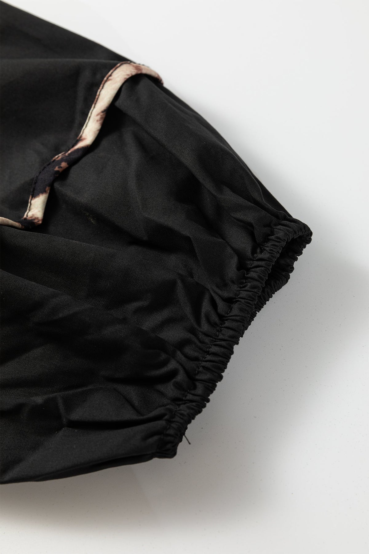 Midnight Wild Leopard Trim Dress