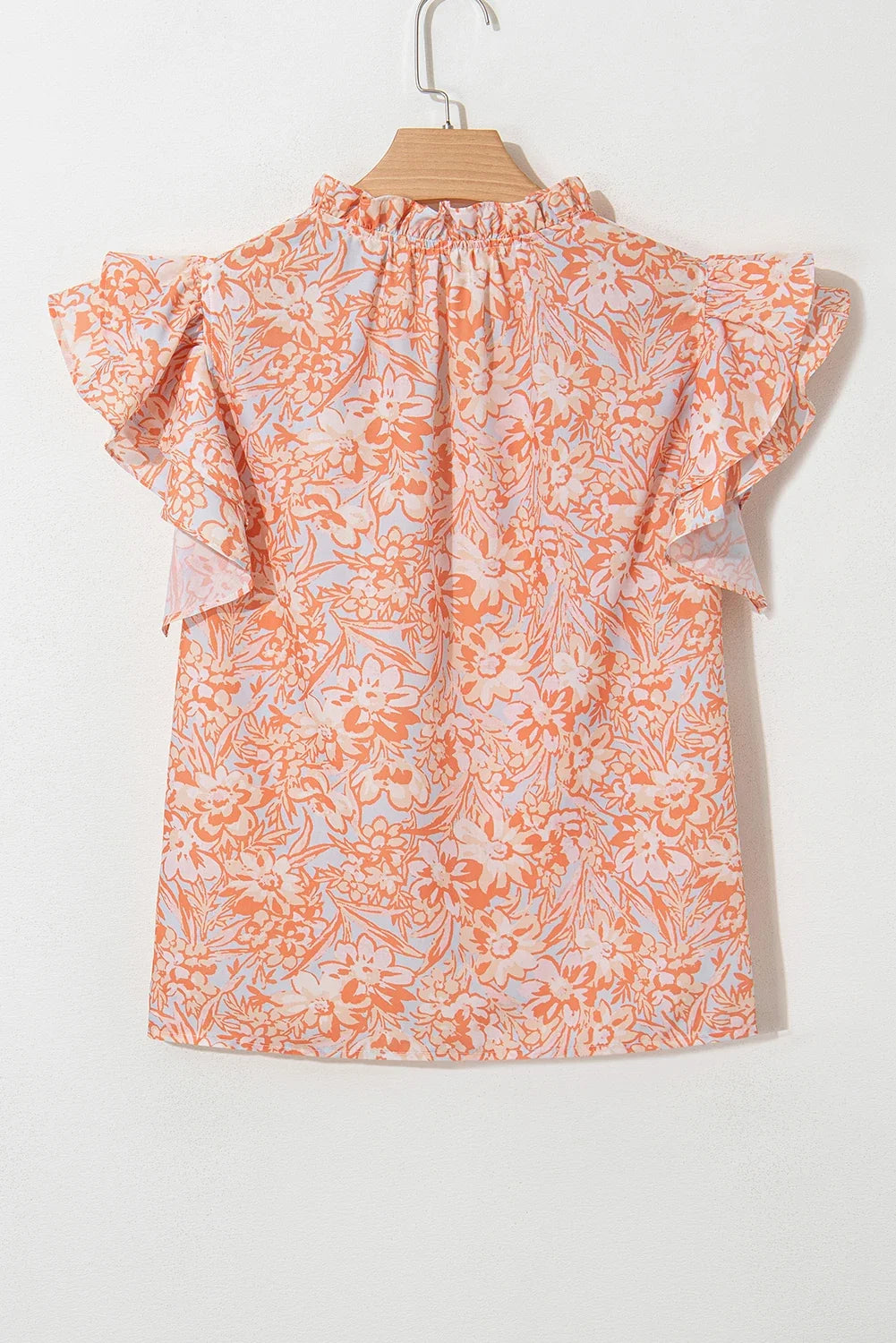 Sunset Bloom Ruffle Blouse