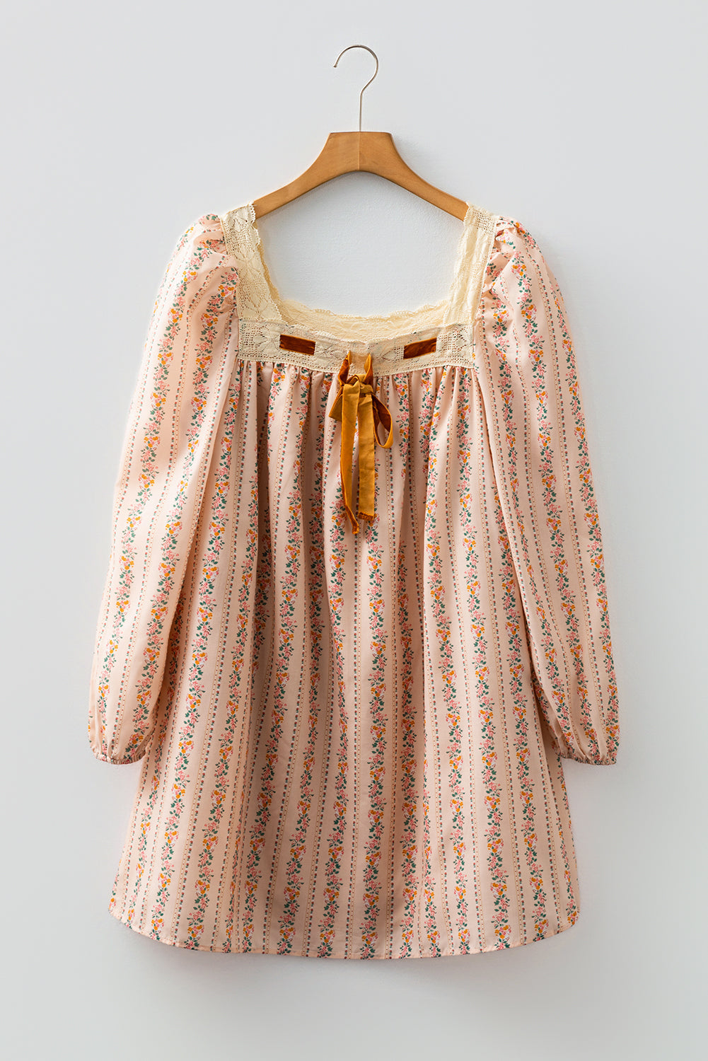 Velvet Rose Bow Mini Dress