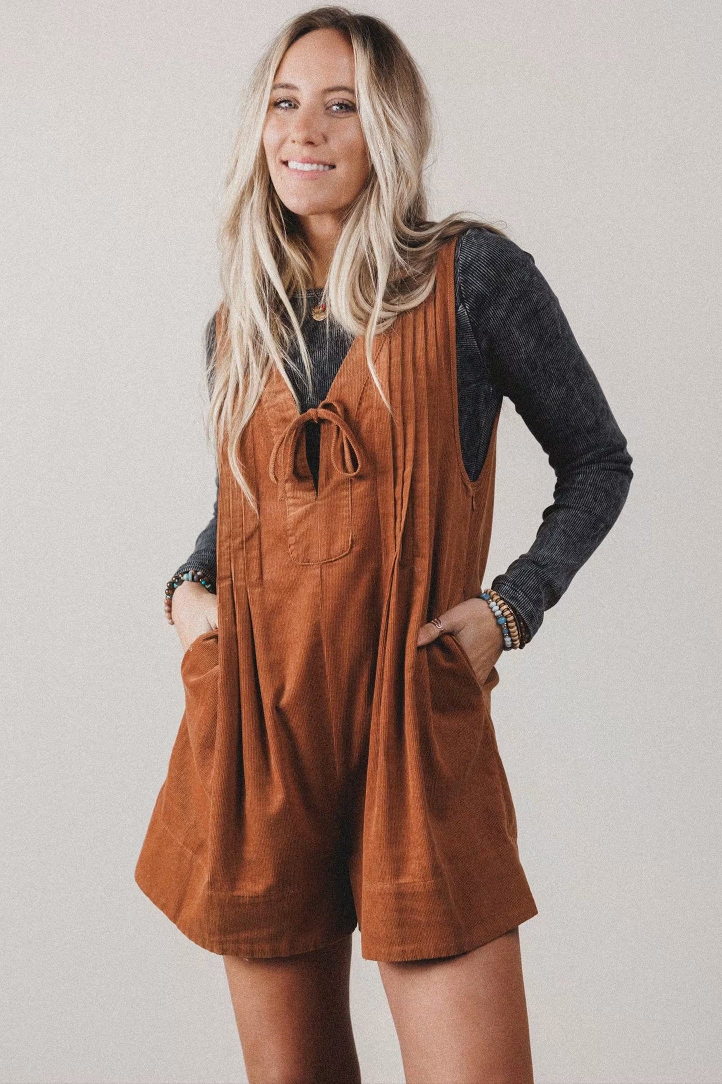 The Cinnamon Creek Corduroy Romper