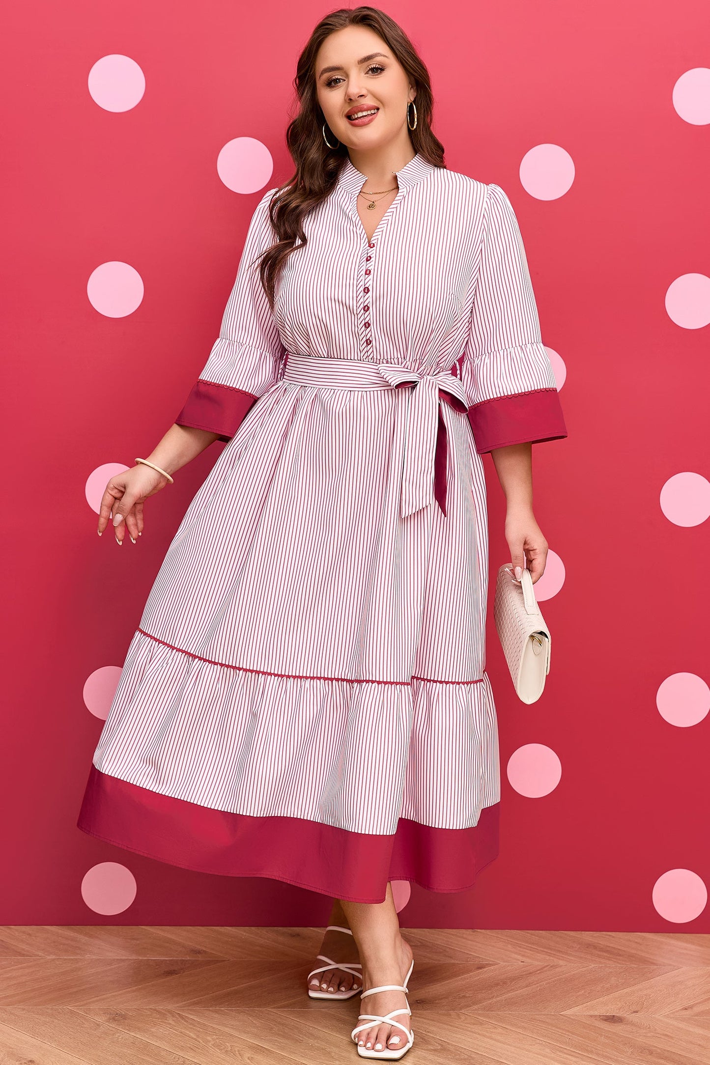 Southern Charm Pinstripe Midi Dress