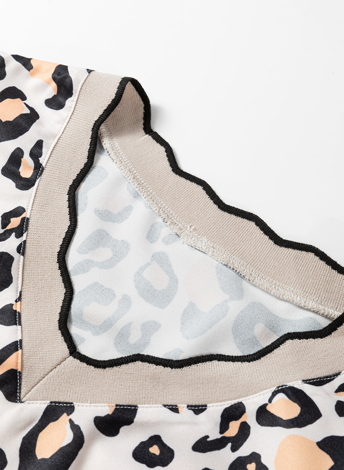 Wildwood Scallop Leopard Blouse