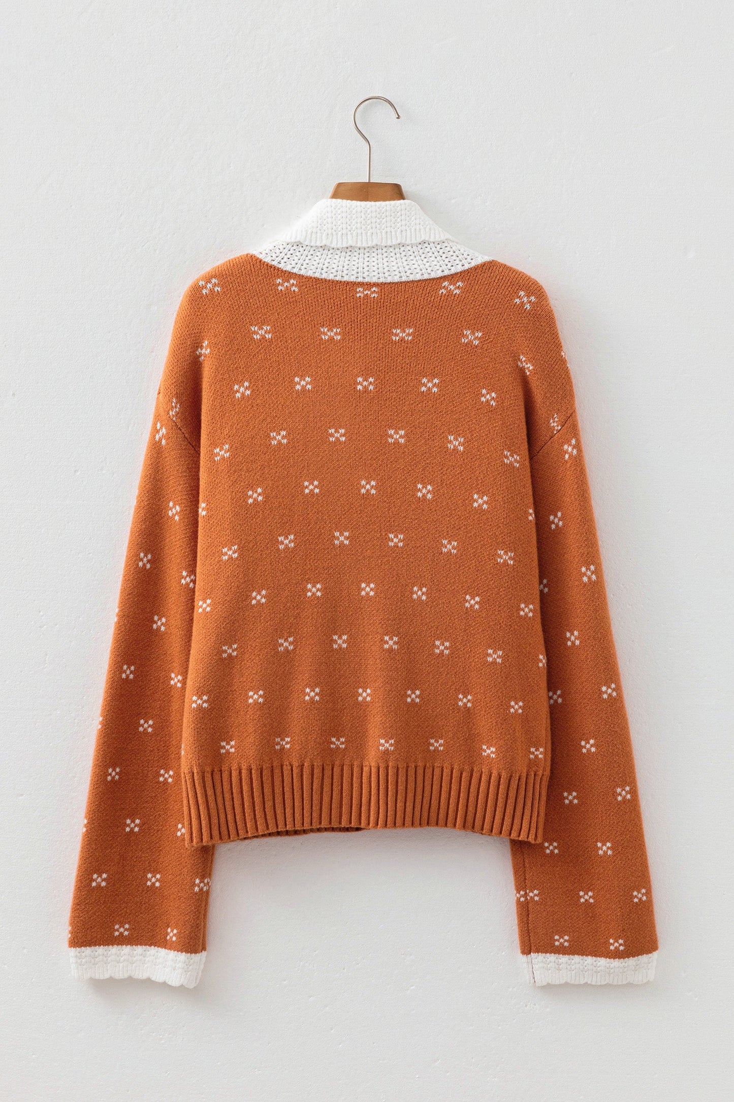 Autumn Darling Contrast Collar Cardigan