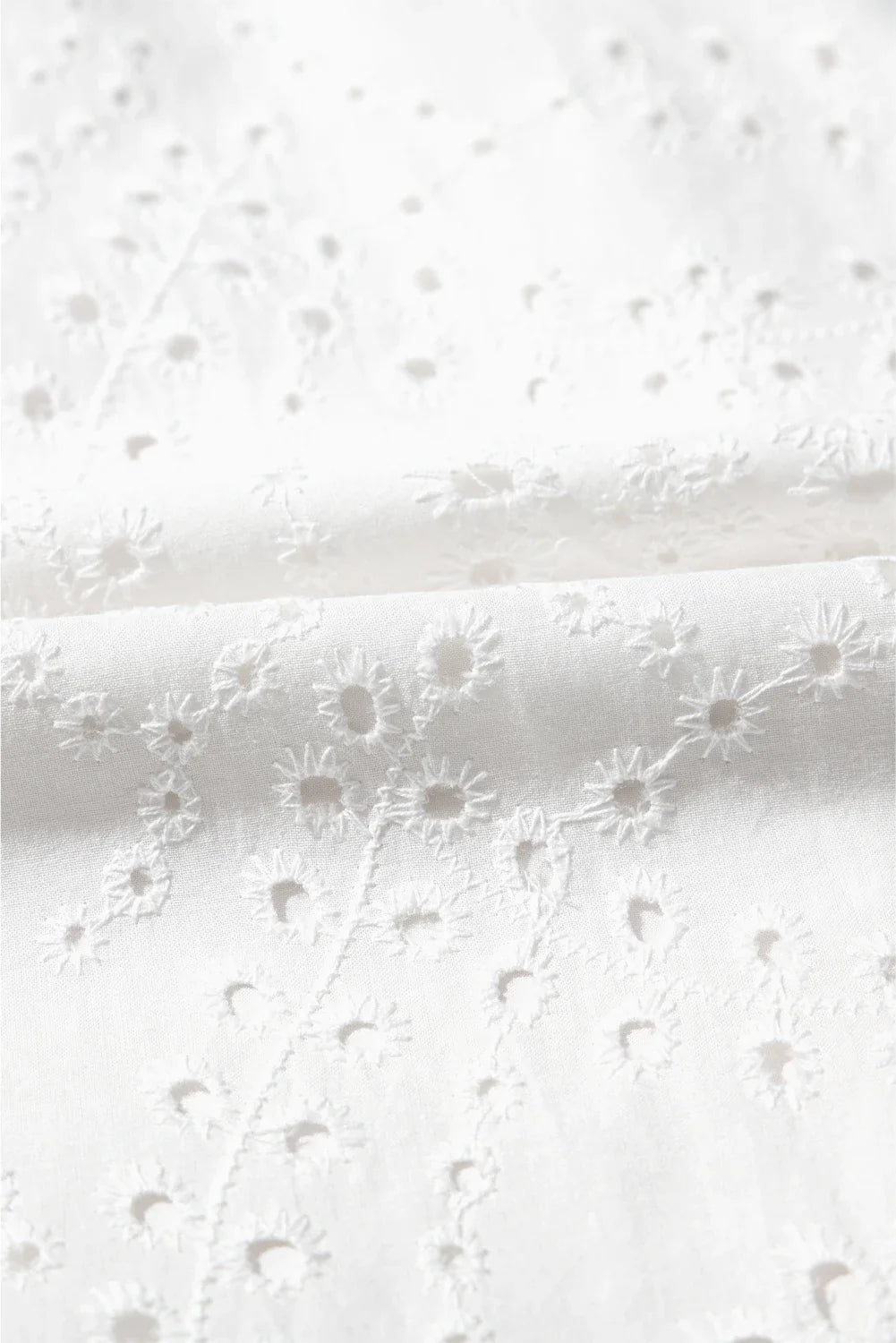 White Willow Eyelet Ruffle Dress
