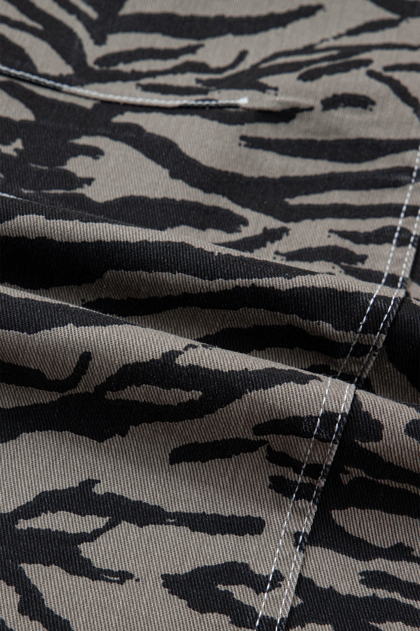 The Wild Streak Zebra Barrel Jeans