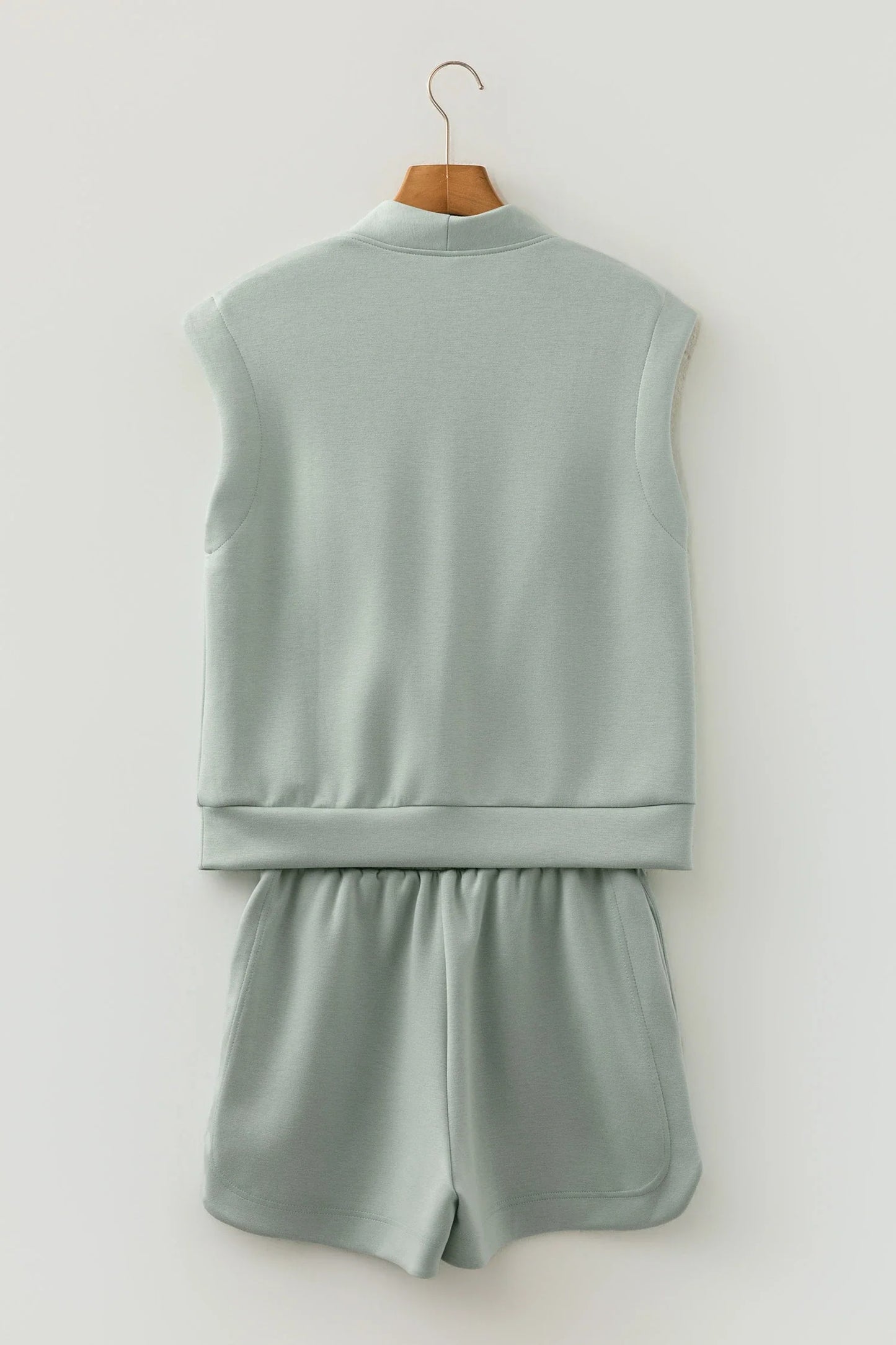 Easy Elegance Quarter-Zip Shorts Set