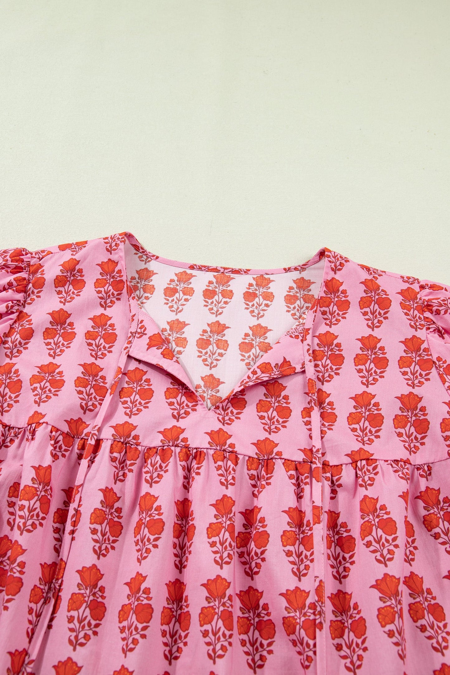 Wildflower Tassel Tie Blouse
