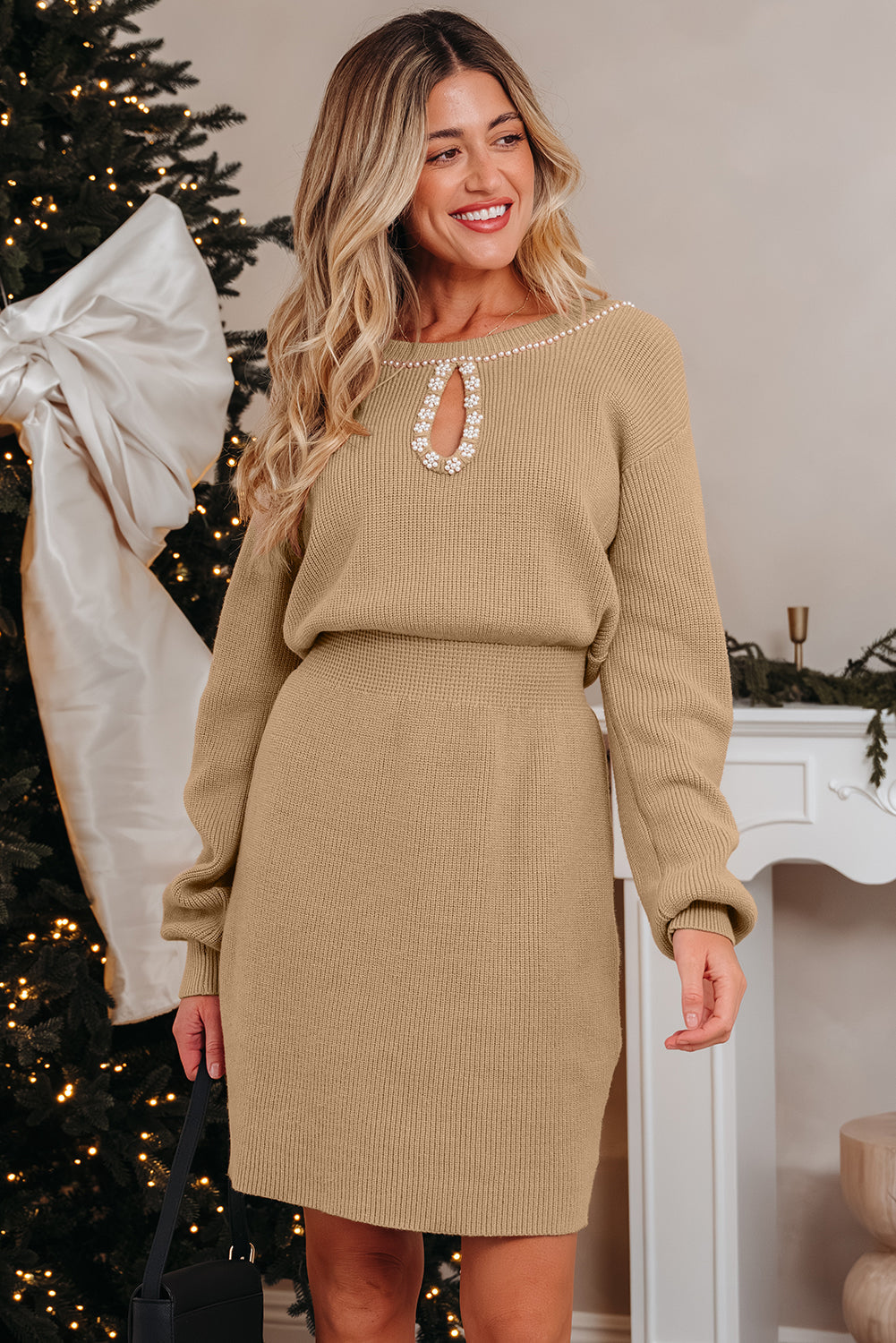Pearl & Prairie Ribbed Sweater Dress