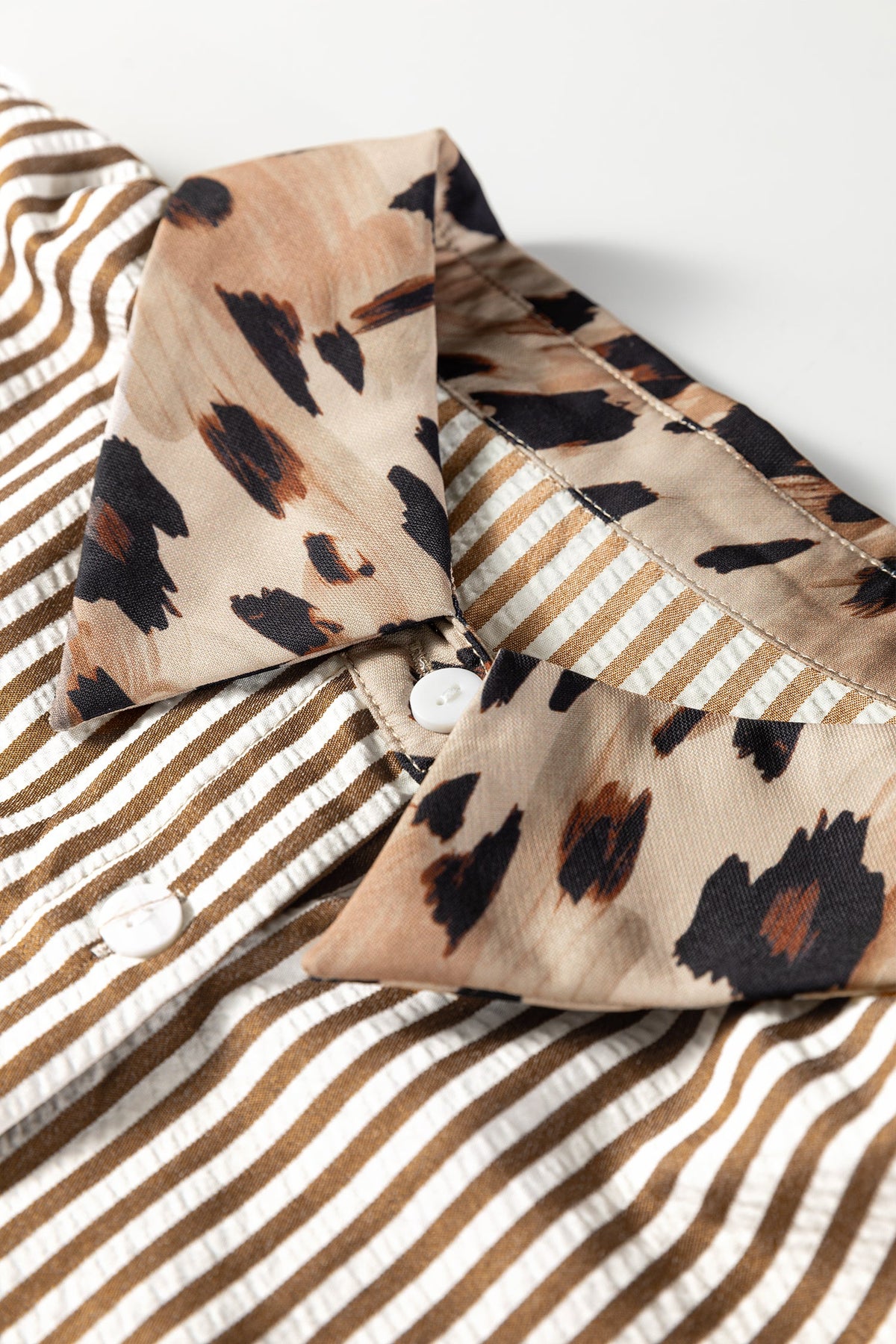 Wildwood Stripe & Leopard Shirt