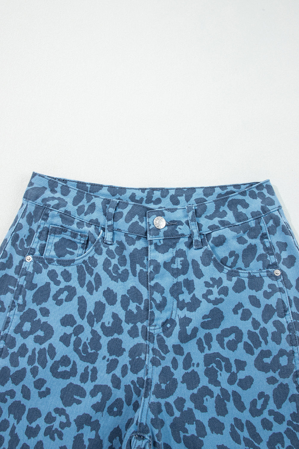 Wild Side Leopard Straight Leg Jeans