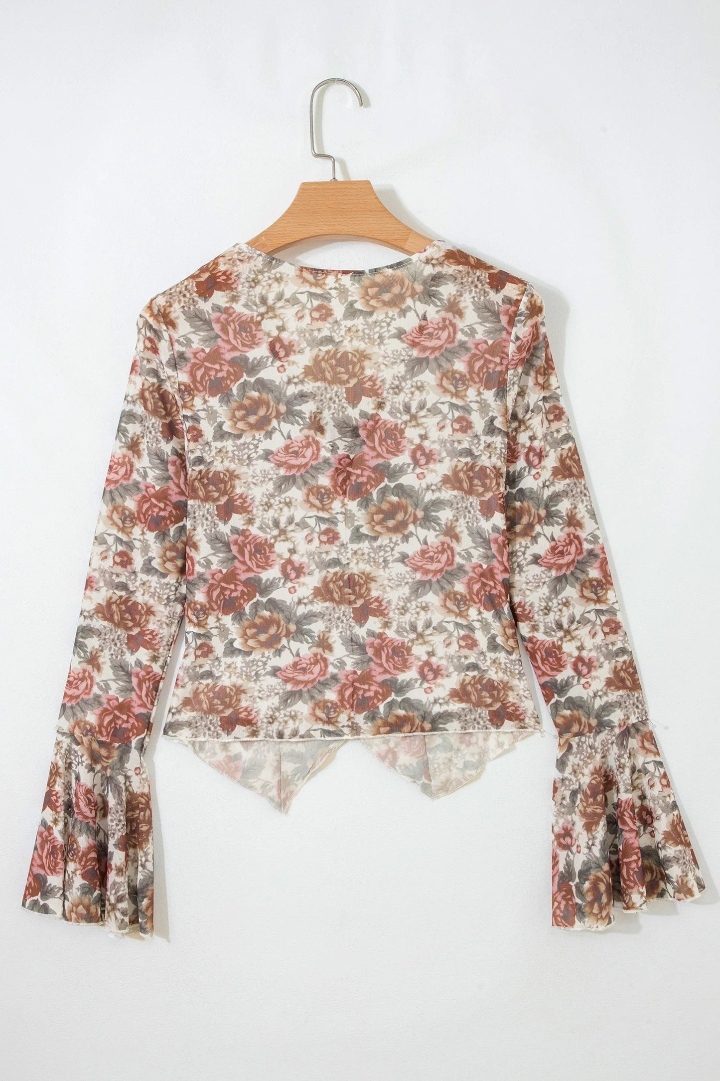 Autumn Rose Bell Sleeve Blouse