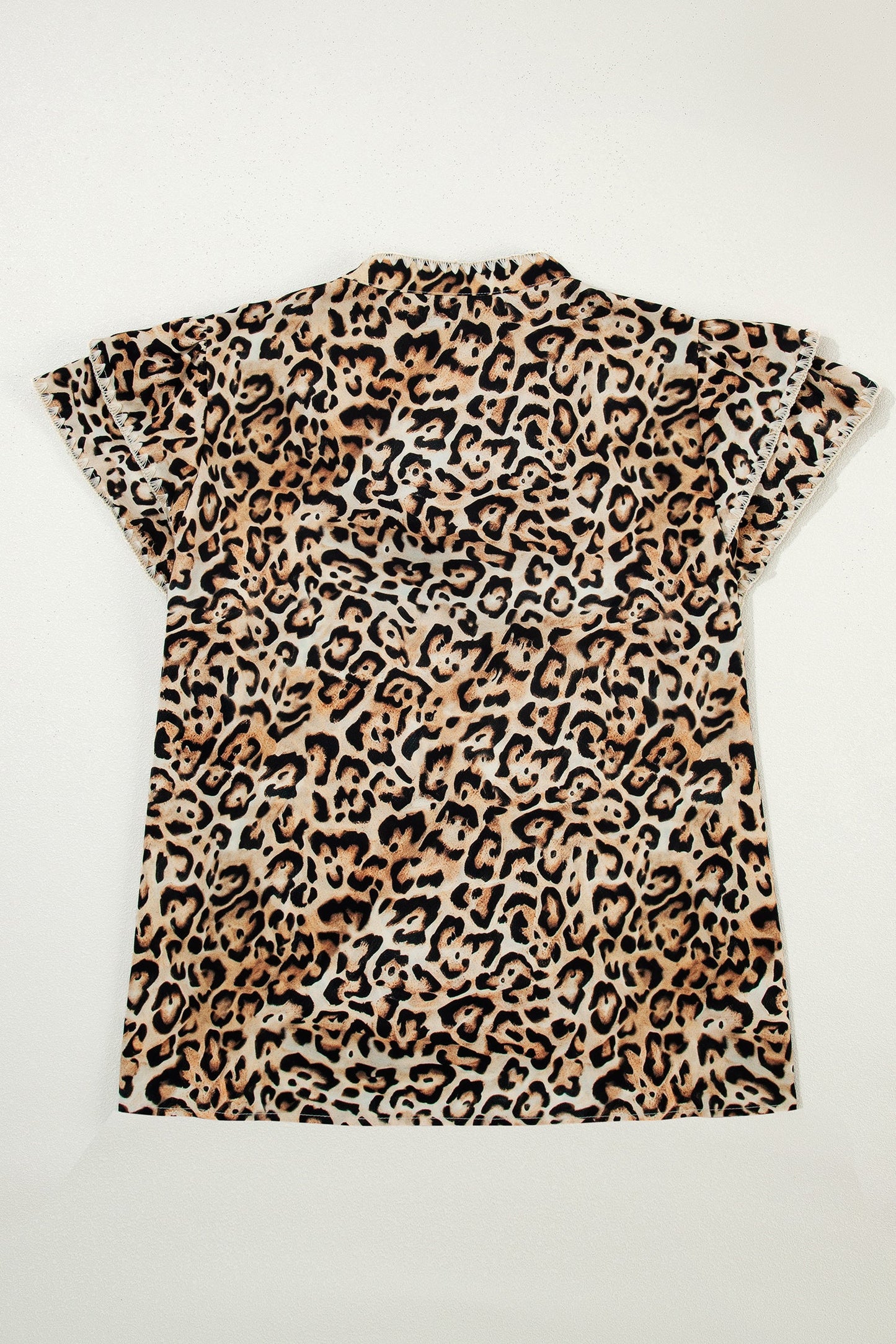 Untamed Charm Leopard Ruffle Blouse