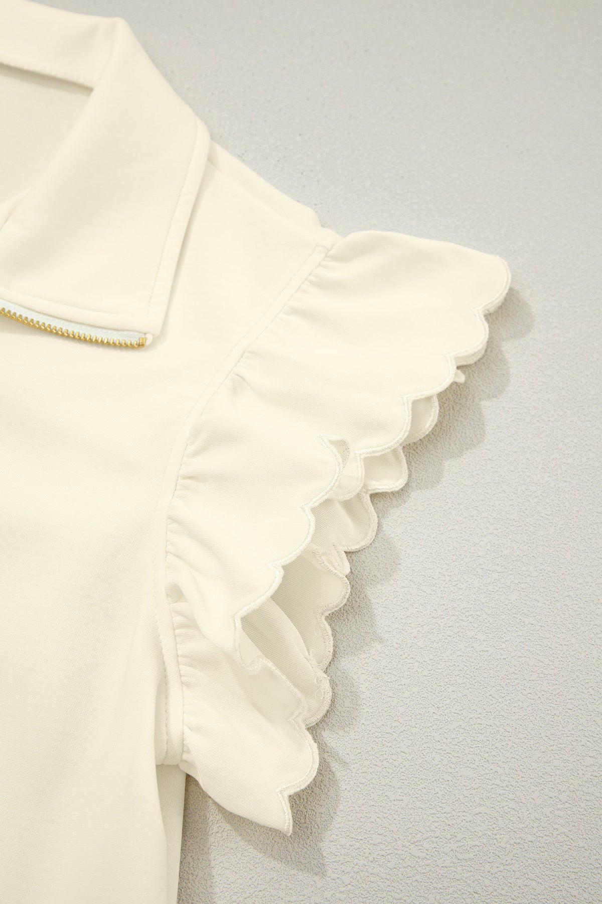 Sunday Best Ruffle Zip Blouse