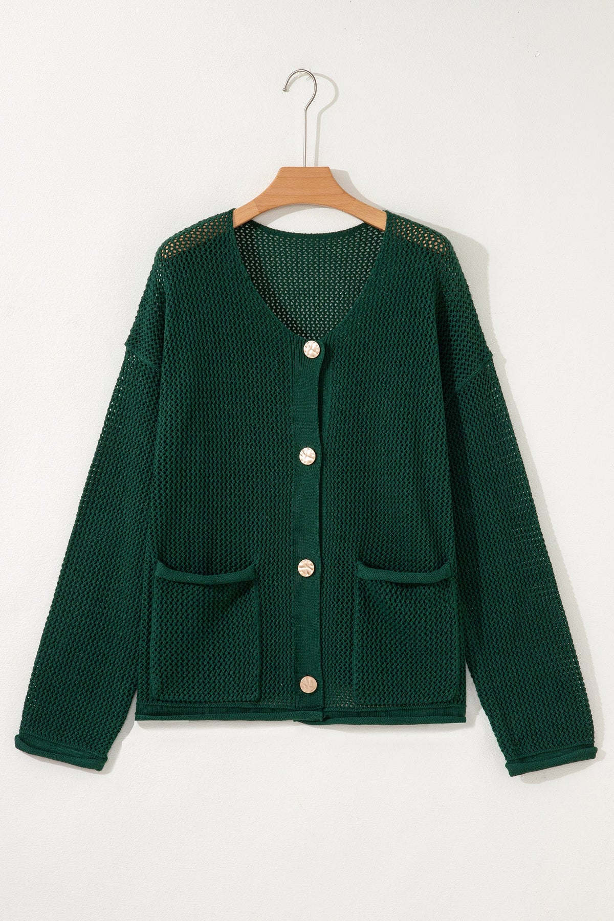 Evergreen Gold Button Cardigan