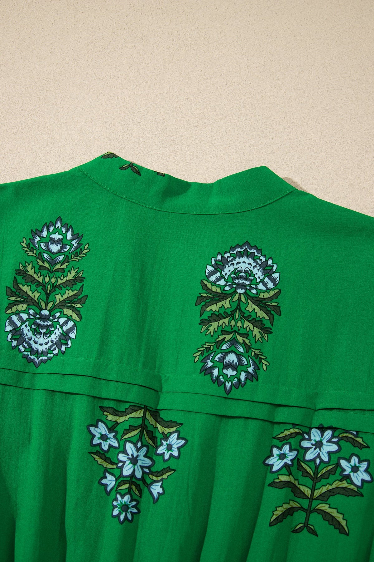 Emerald Wildflower Smocked Maxi Dress