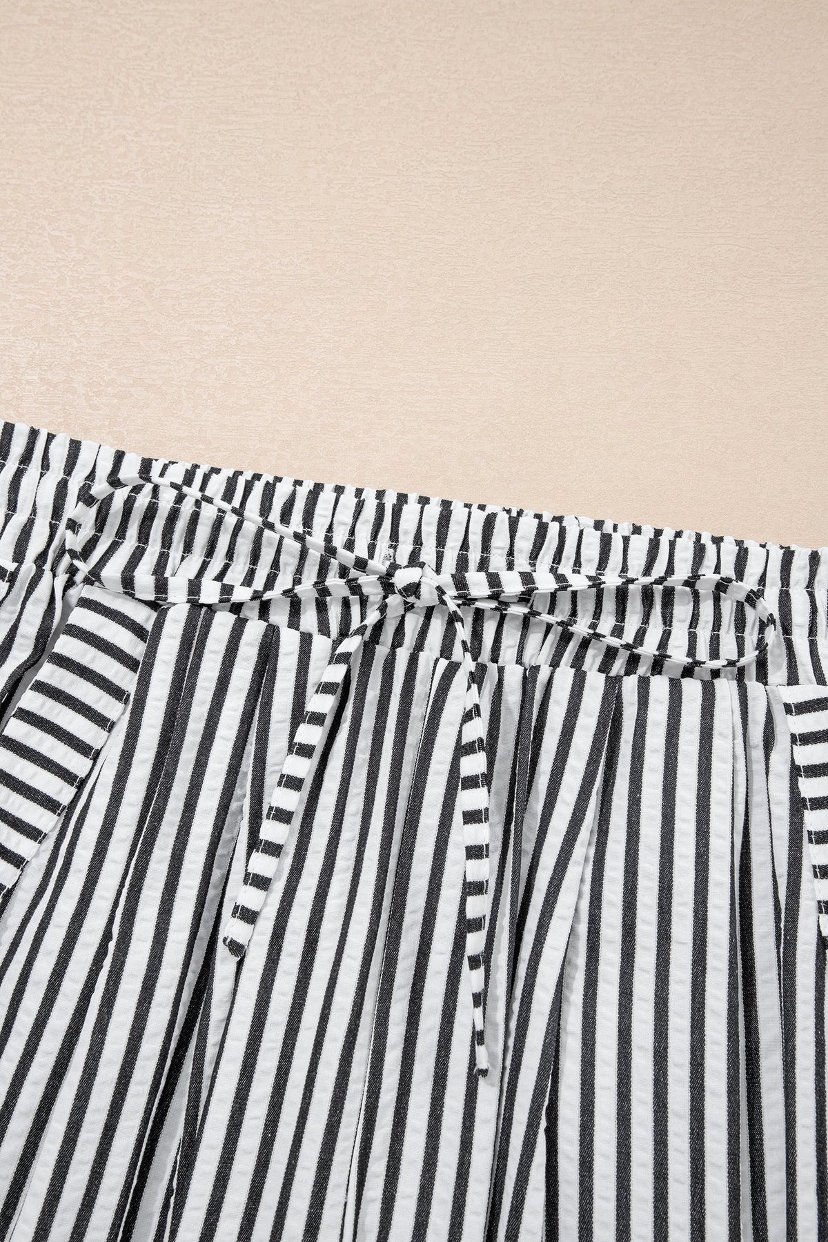 The Easy Stripe Tie Waist Wide Leg Pants