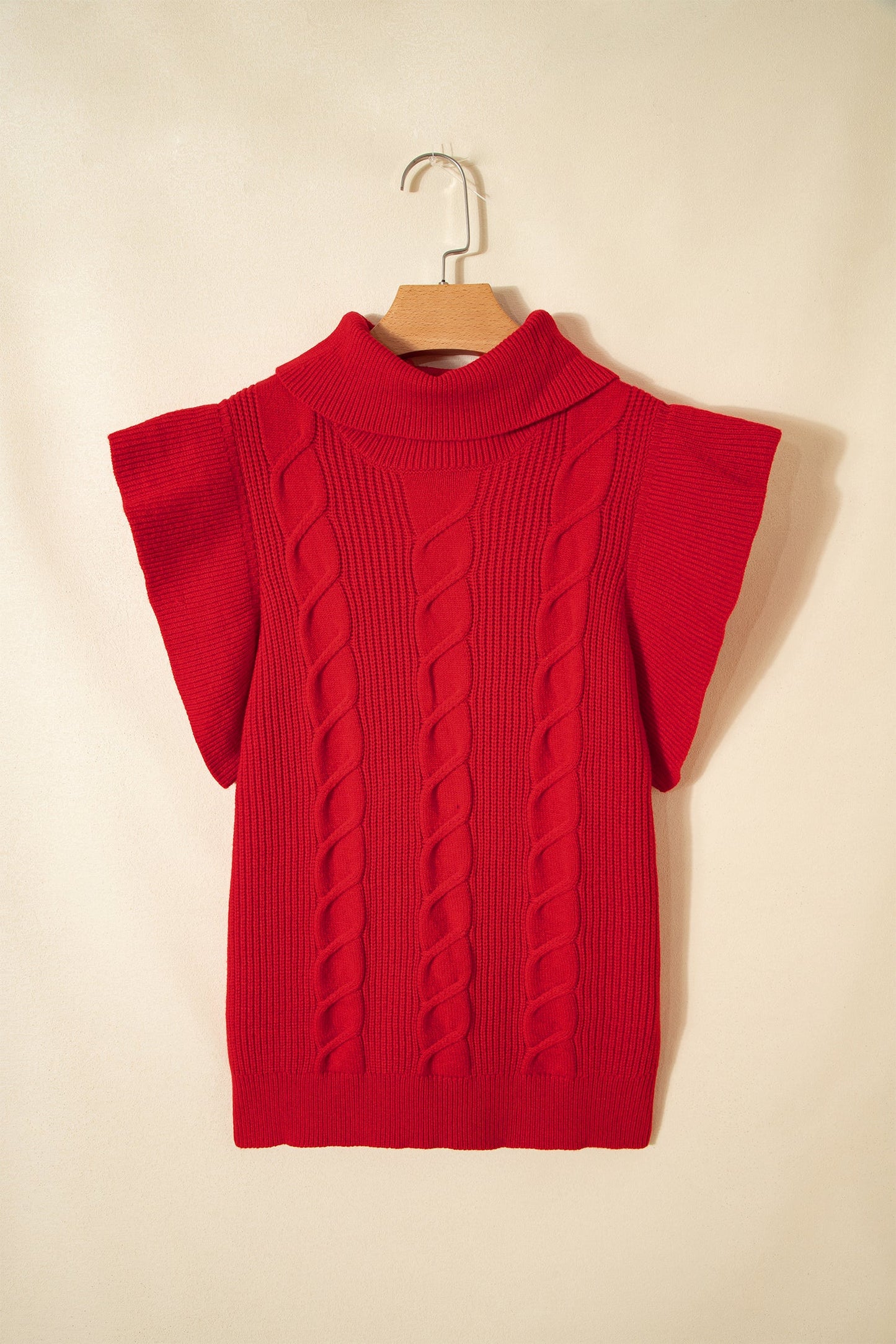 Willow Cable Knit Ruffle Sweater