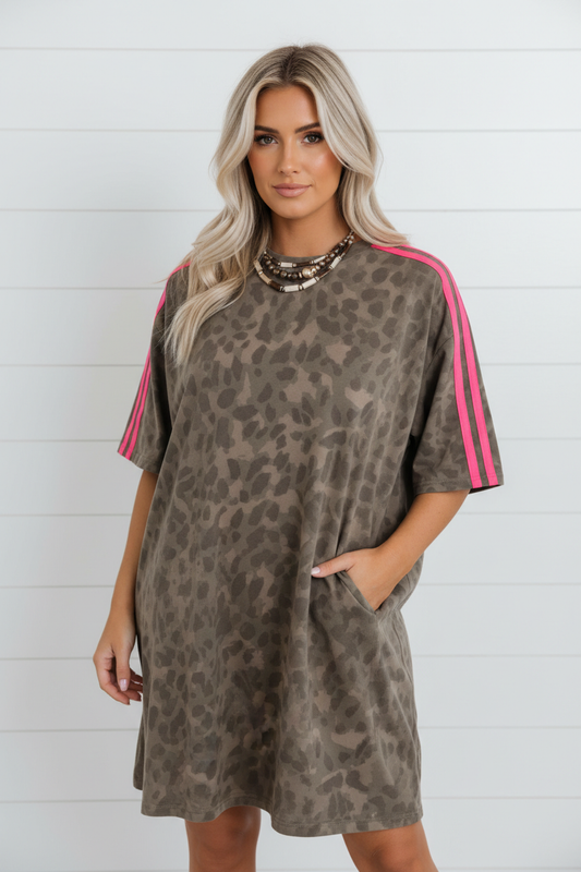 Wild Side Leopard T-Shirt Dress
