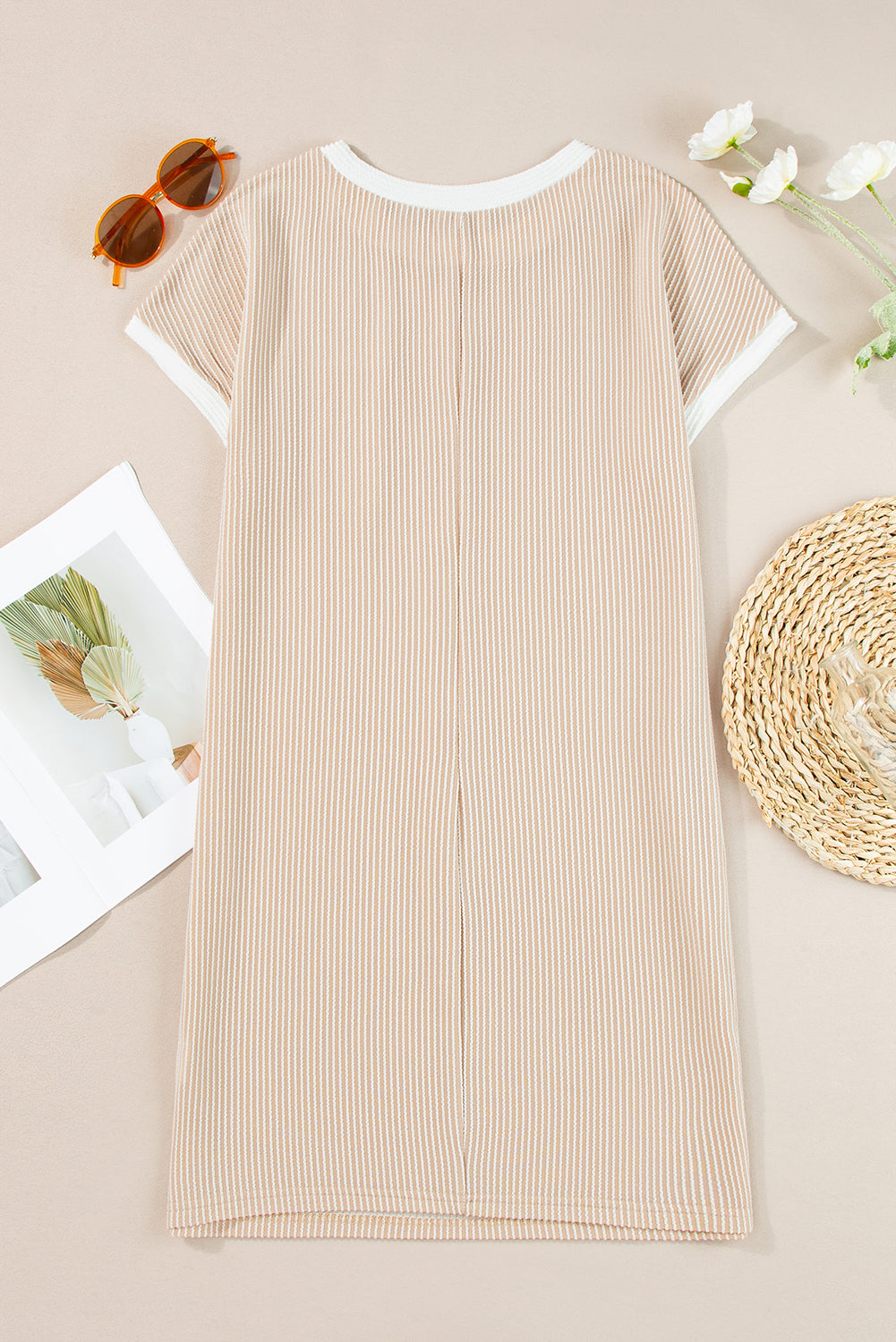 Sunday Drive Textured T-Shirt Dress