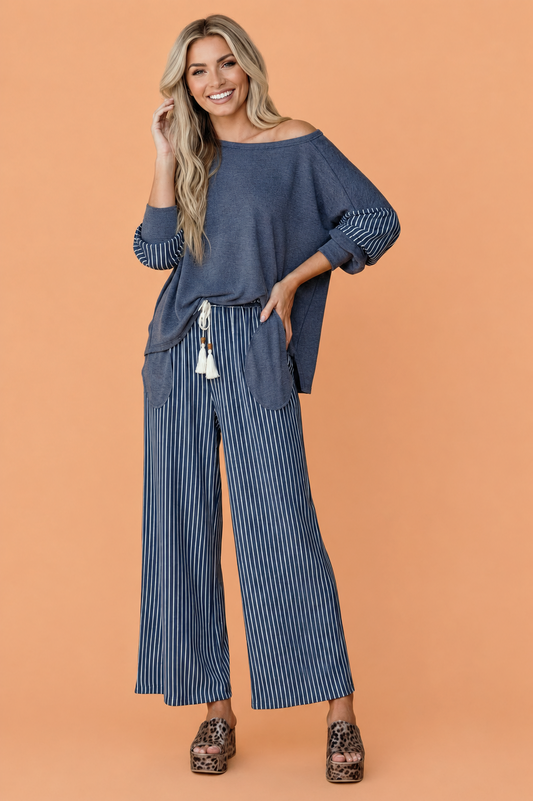 The Blue Horizon Stripe Patchwork Set