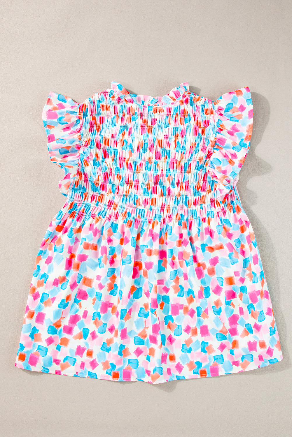 Painted Wildflower Ruffle Blouse
