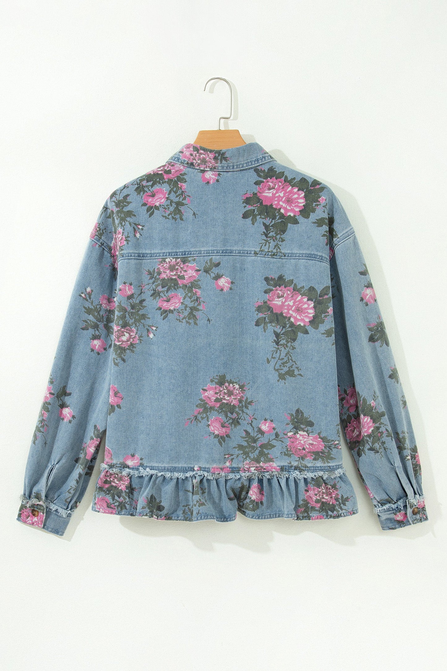 Wildflower Ruffle Denim Jacket