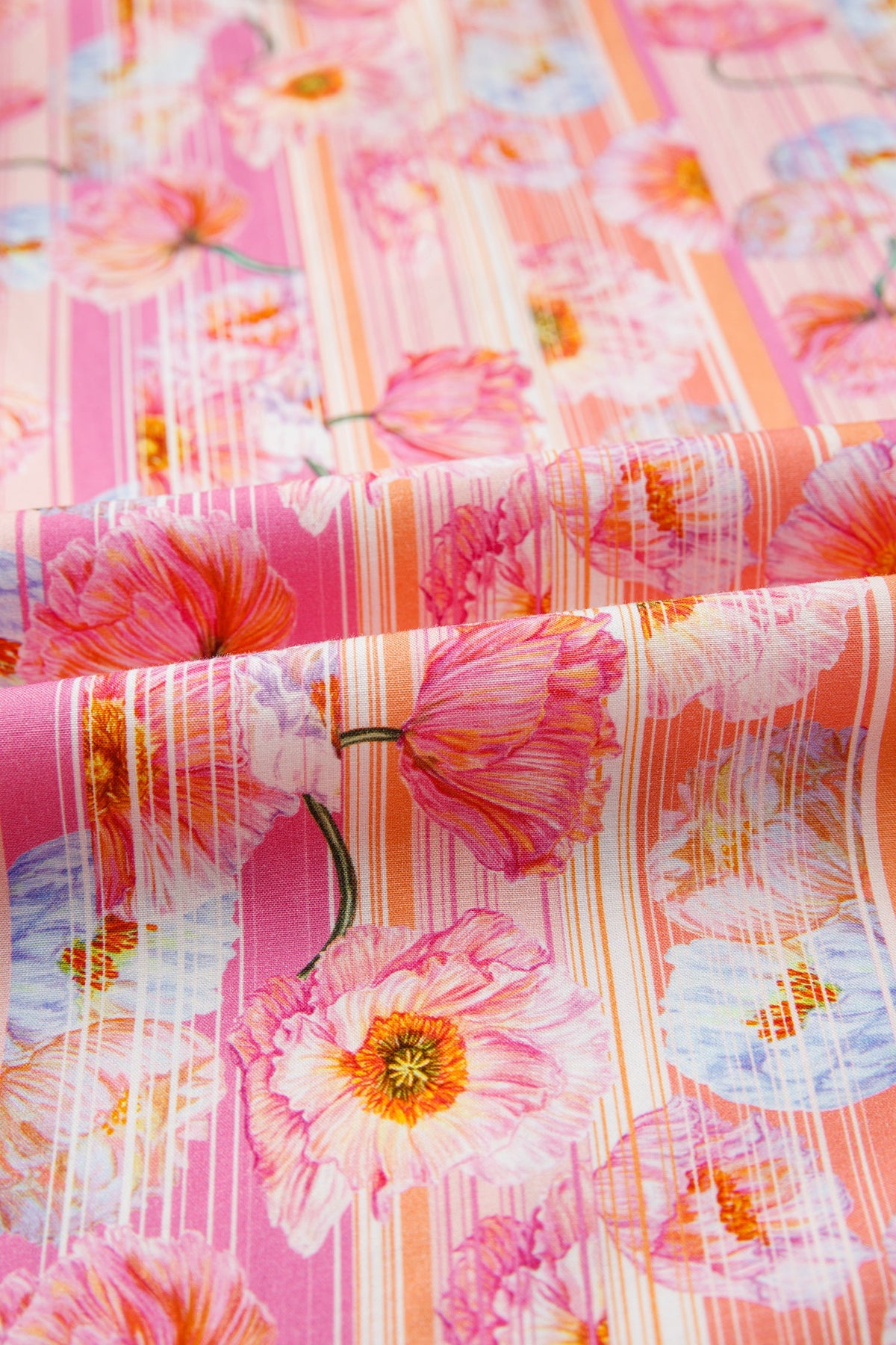Pink Poppy Stripe V-Neck Blouse
