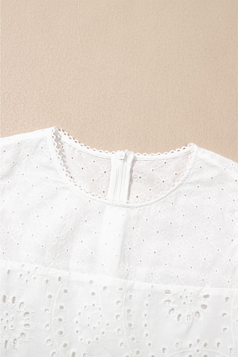 White Willow Eyelet Ruffle Dress