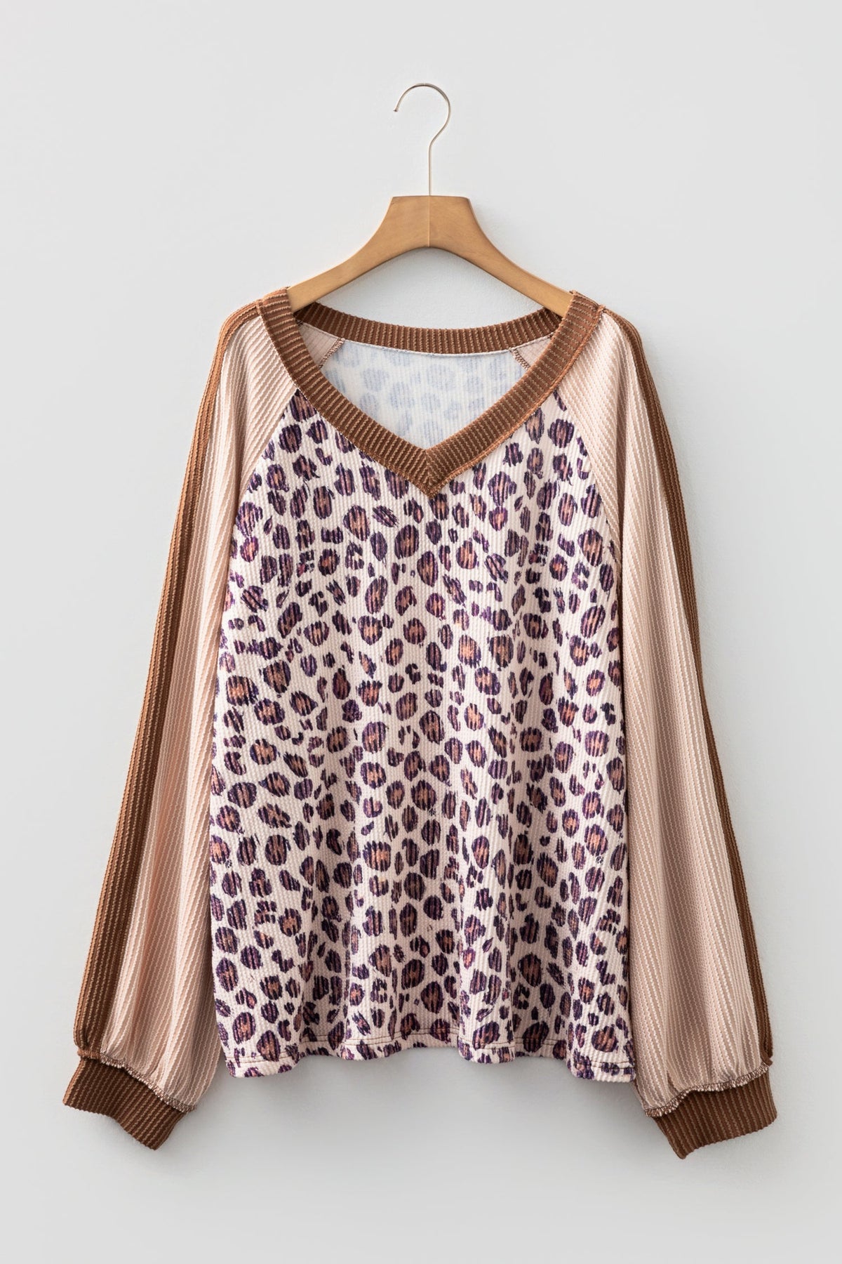 Wild & Free Leopard Colorblock Pullover