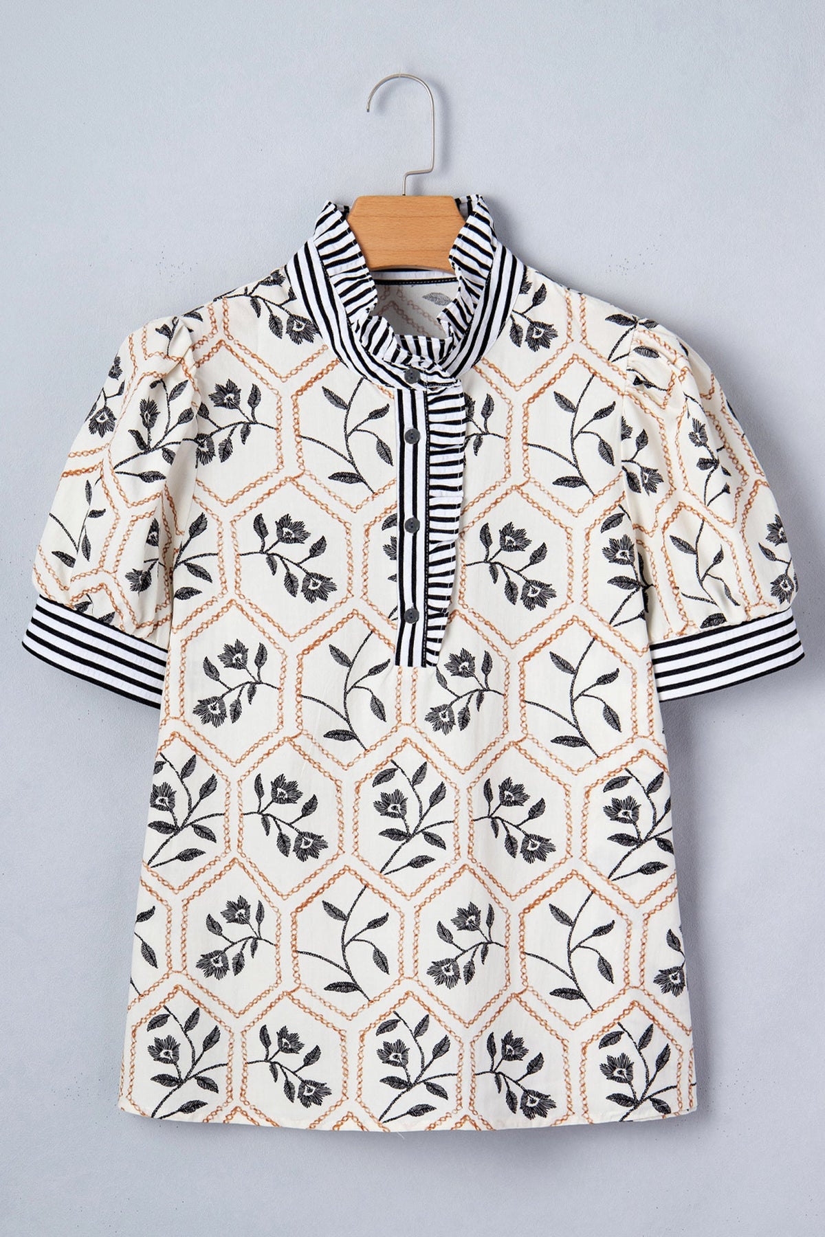 Prairie Tile Ruffle Blouse