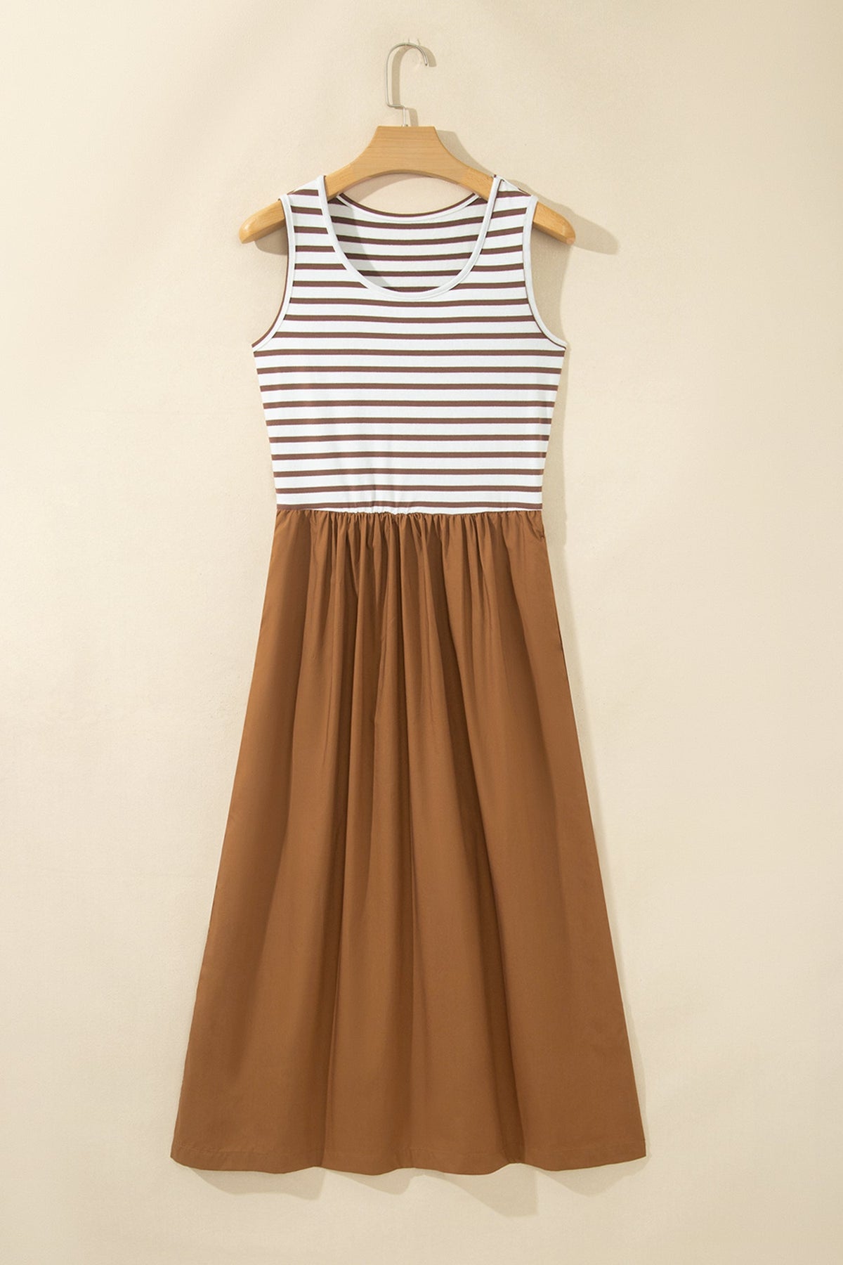 Sundown Stripe Patchwork Maxi Dress