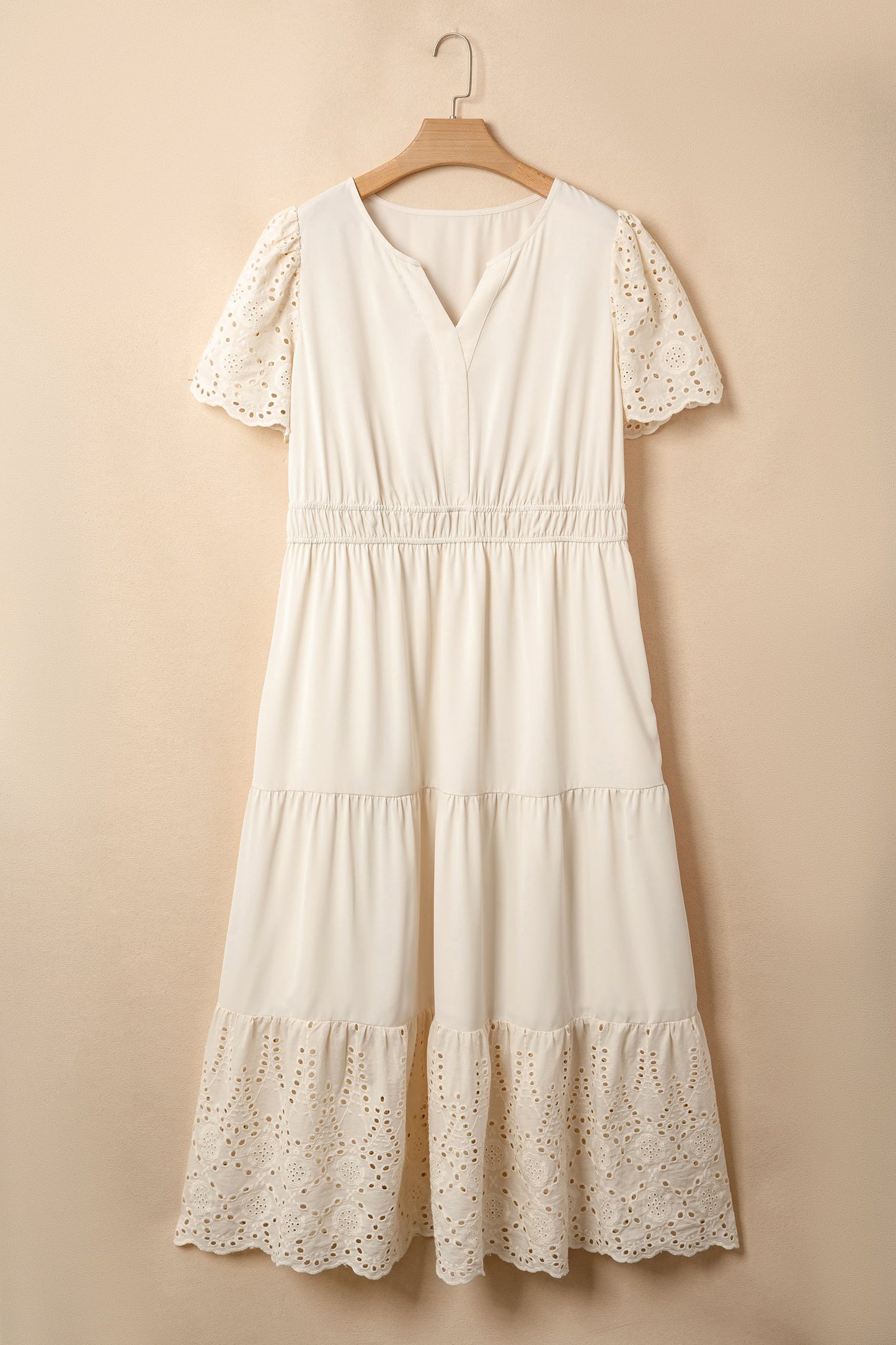 Ivory Rose Eyelet Maxi Dress
