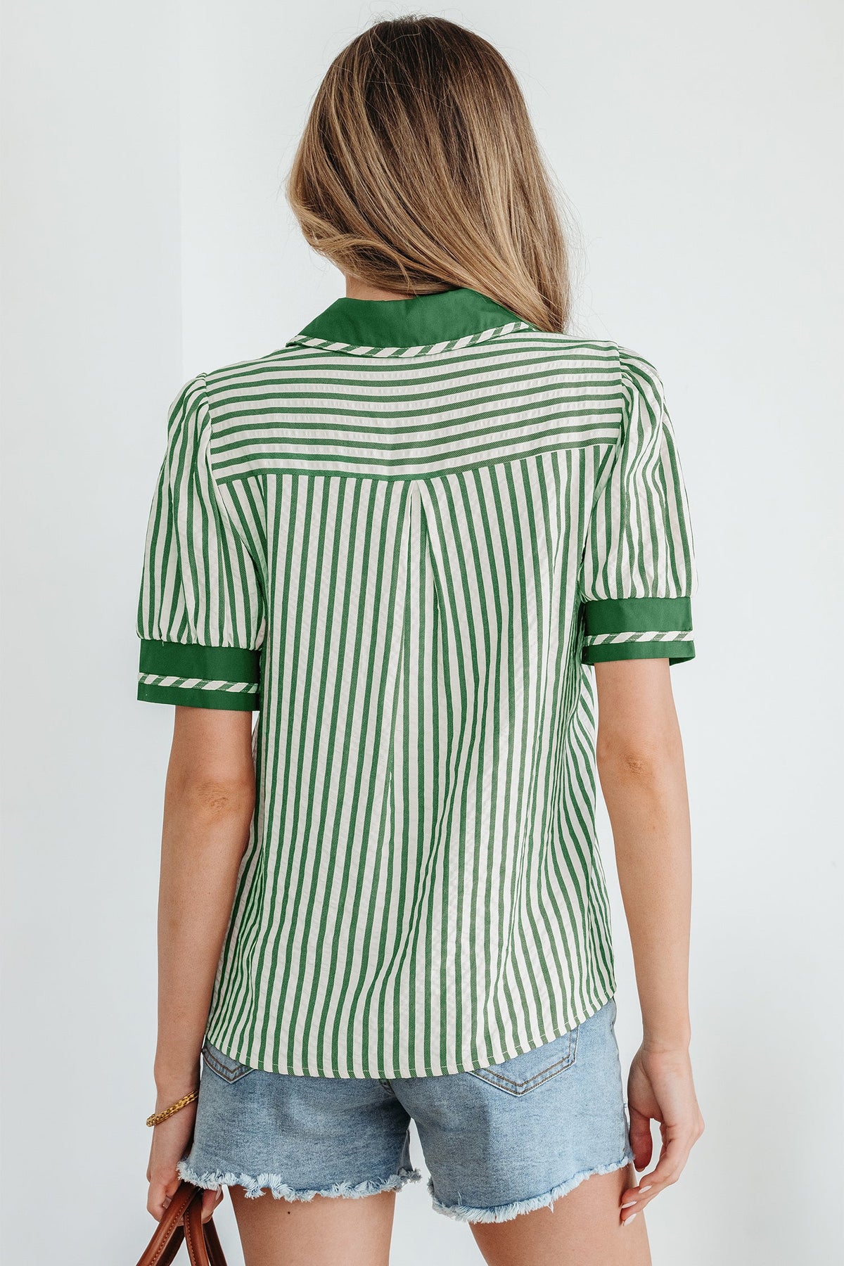 Canyon Stripe Collared Blouse