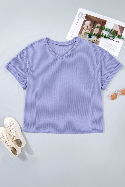 Sage Waffle Knit Everyday Top