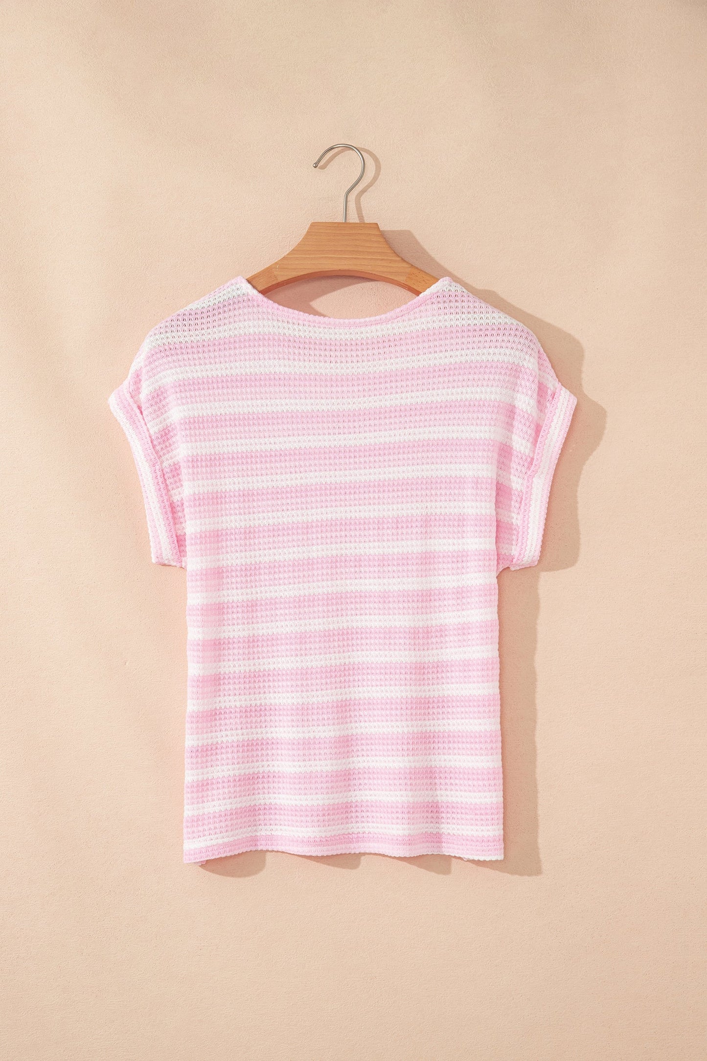 Pretty in Pink Waffle Knit Tee
