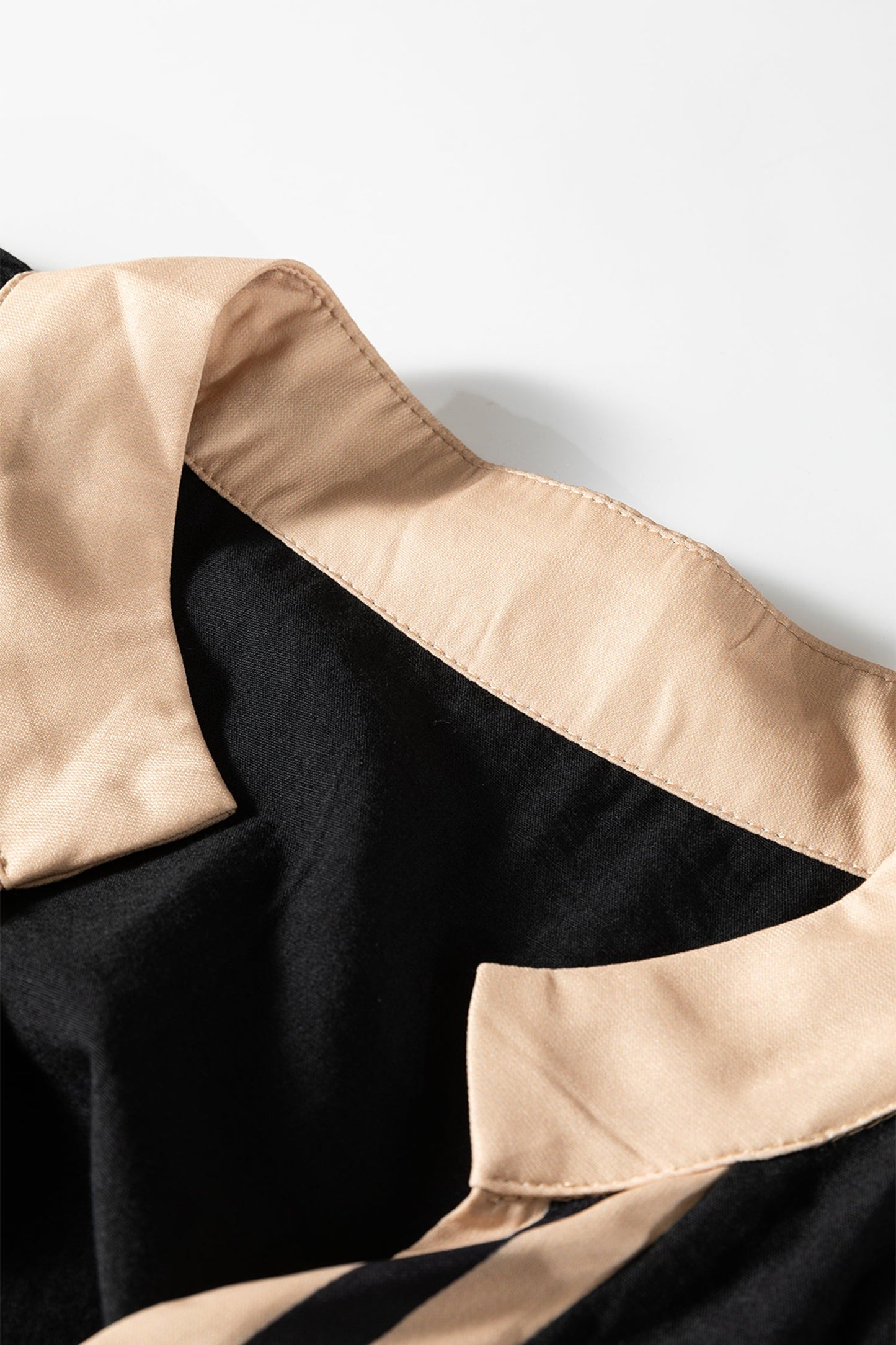 Black Mesa Contrast Trim Dress