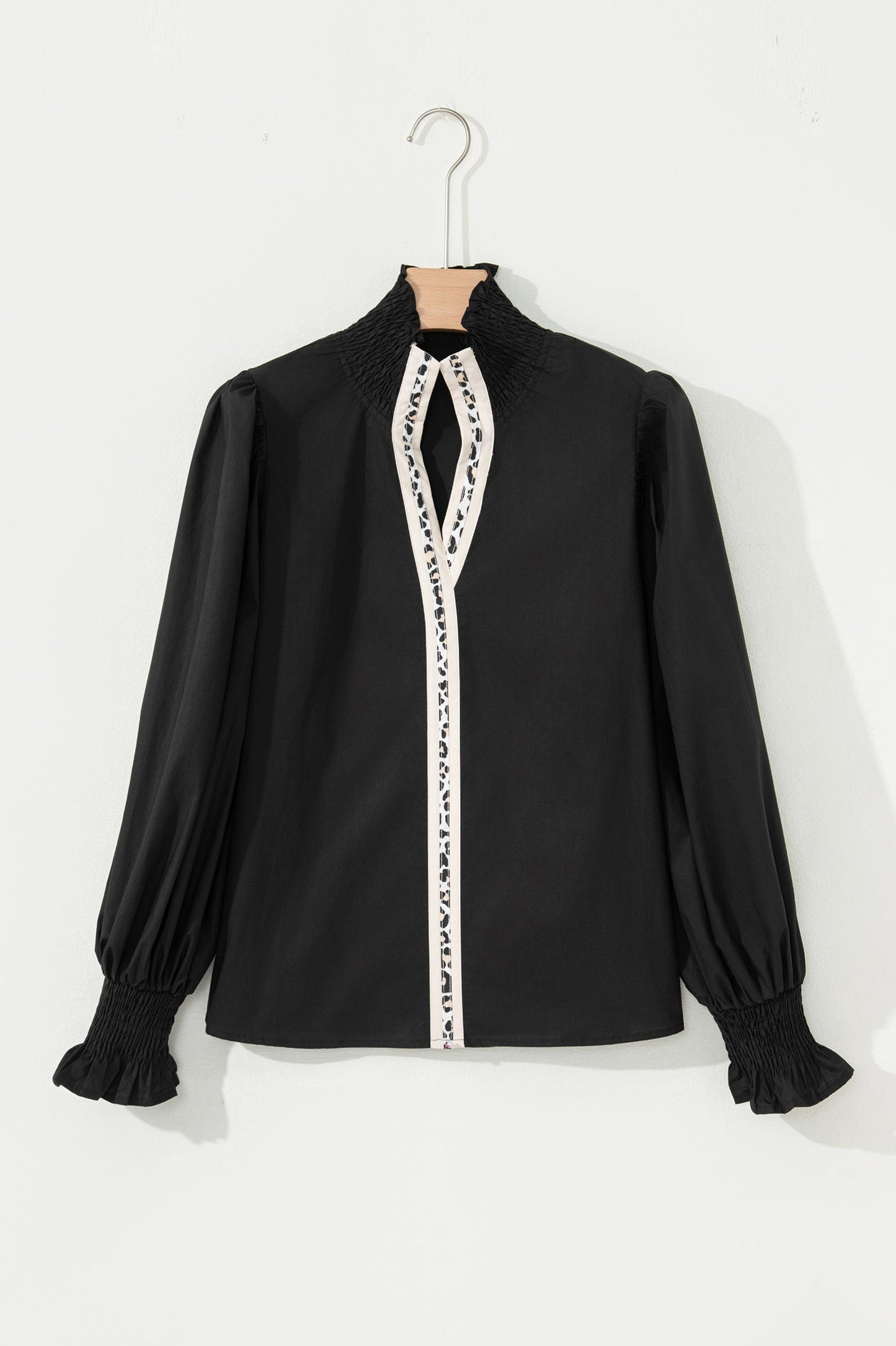 Wildwood Leopard Trim Blouse
