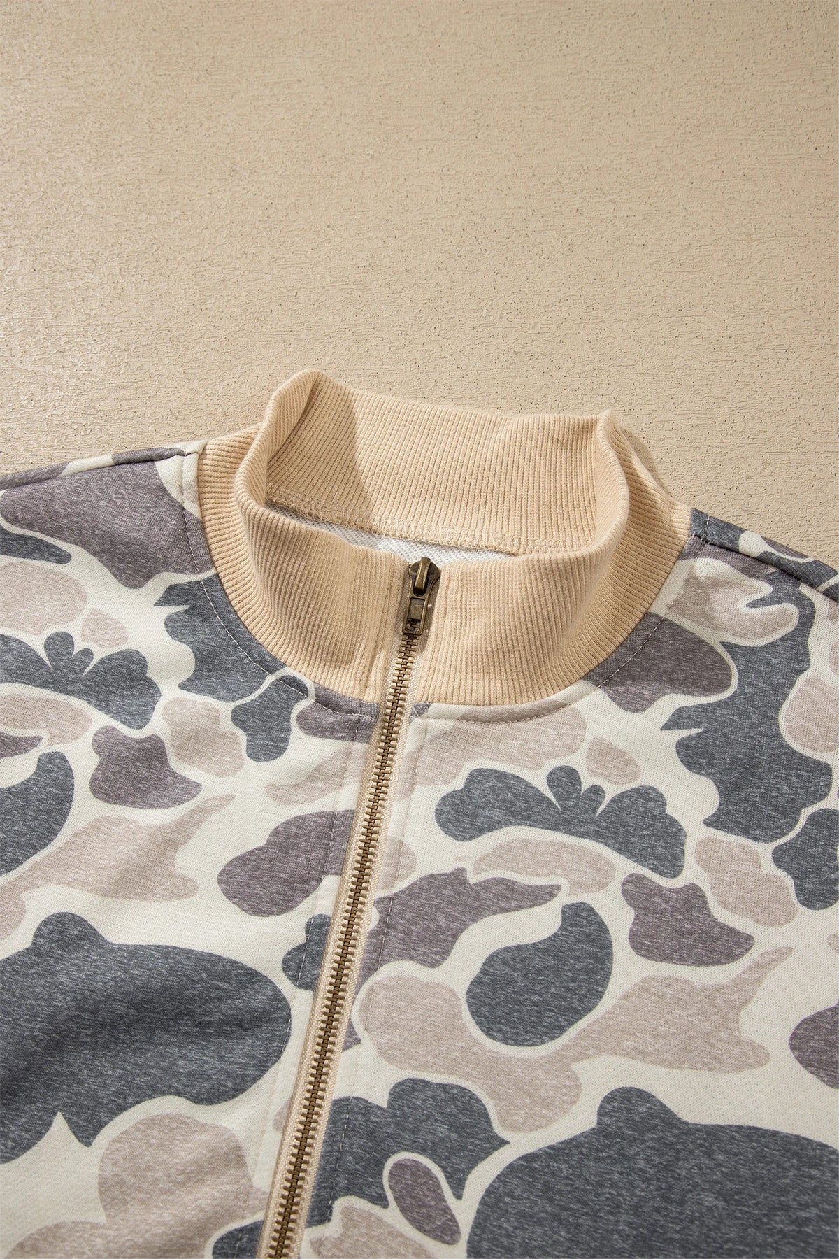 Backroads Camo Zip-Up Bomber