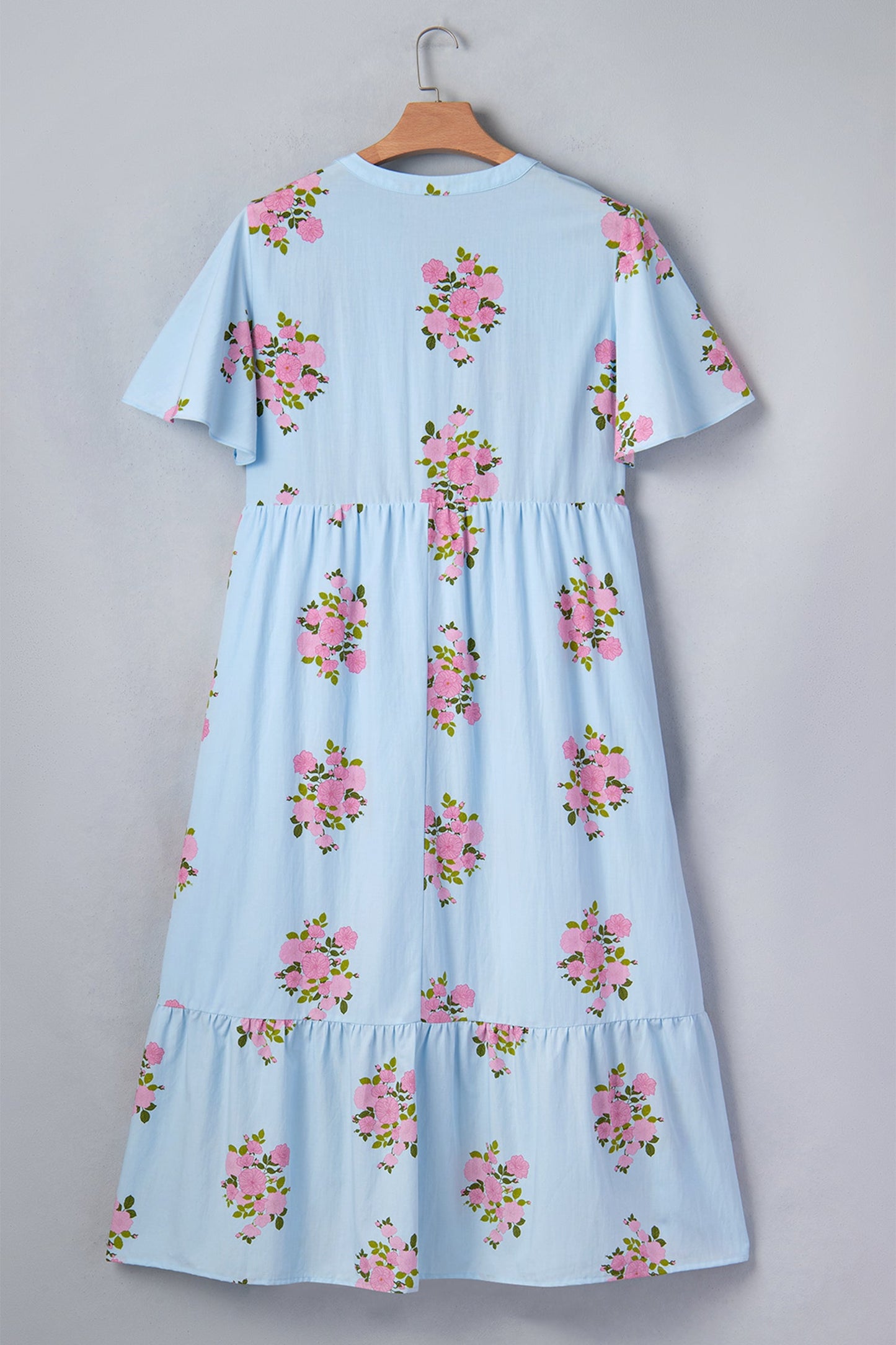 Blue Prairie Floral Maxi Dress