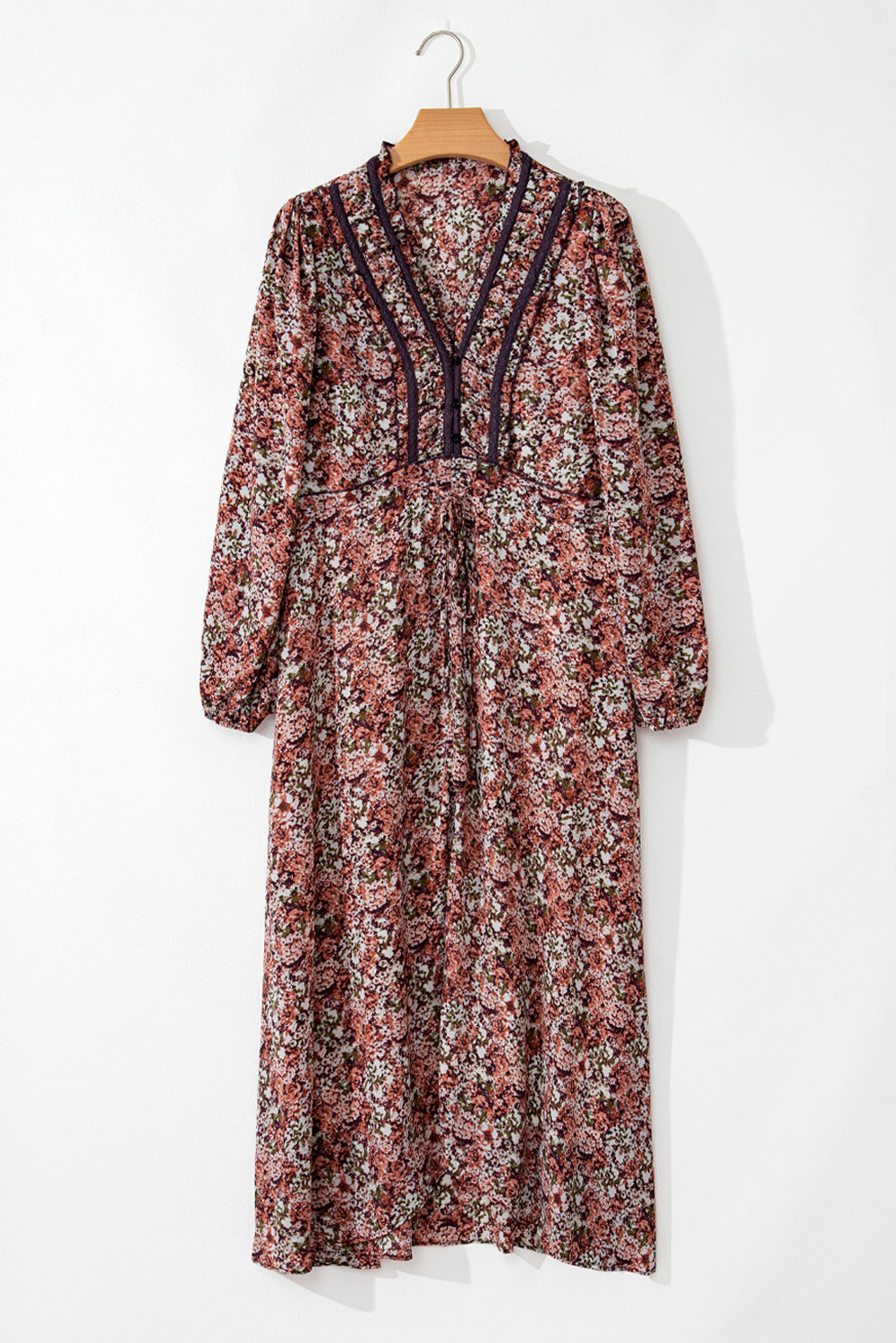 Autumn Rose Tiered Midi Dress