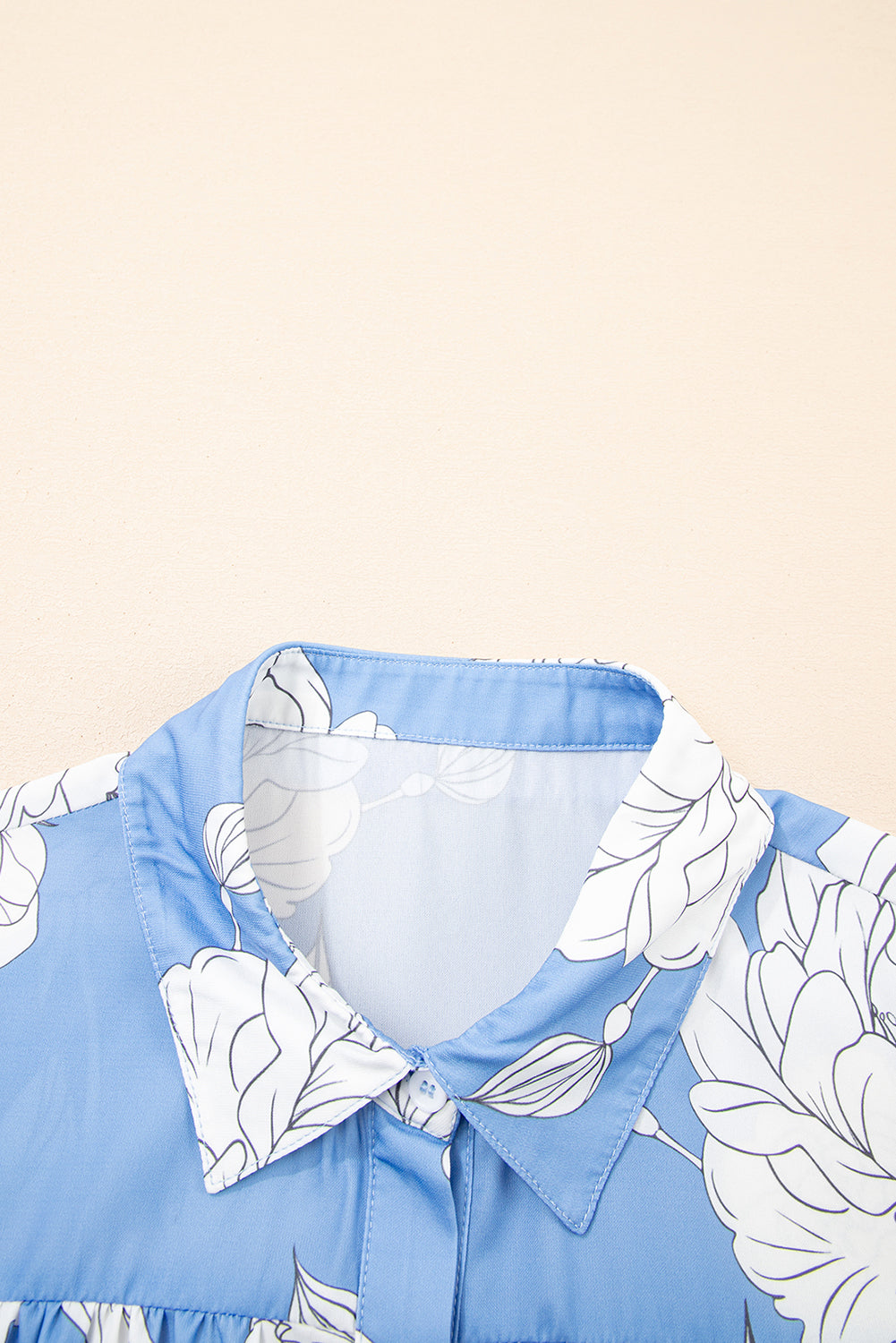 Blue Belle Floral Button-Up Blouse