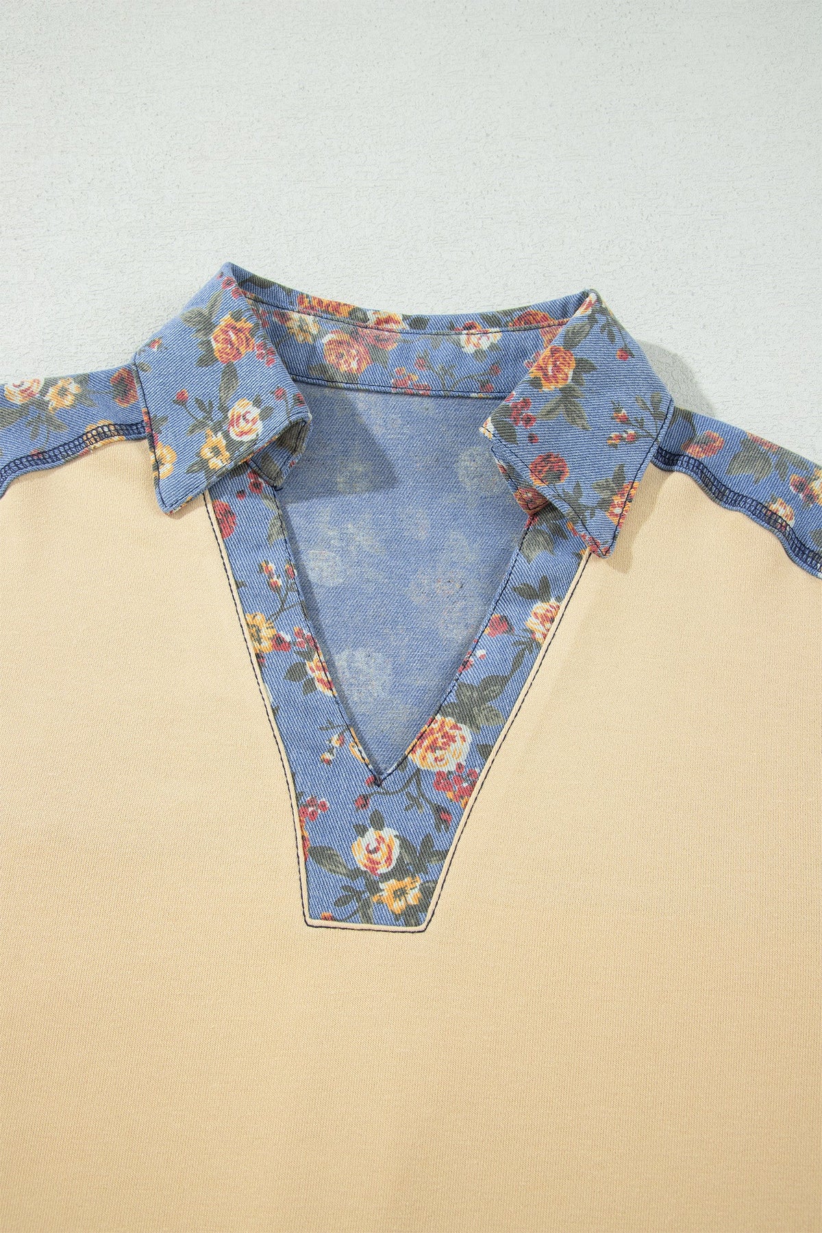 Bluebell Denim & Floral Pullover