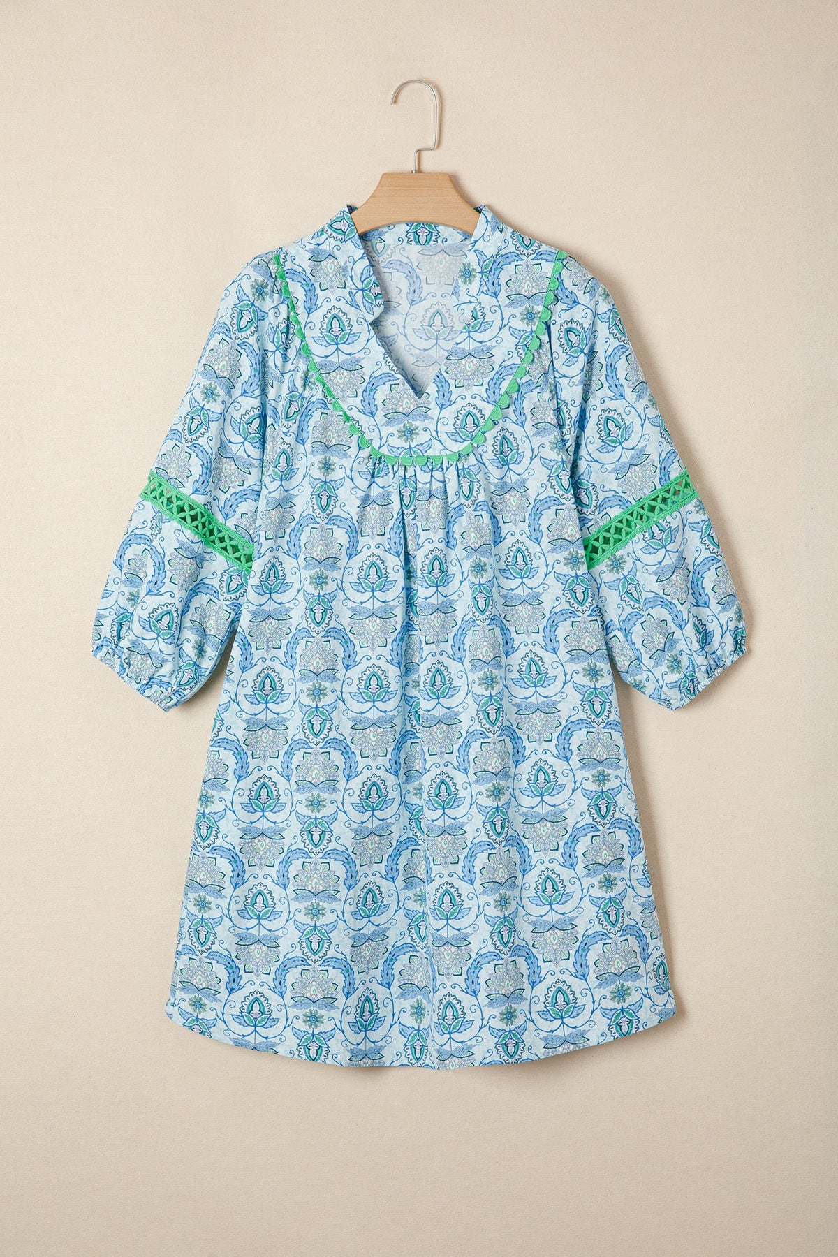 Blue Belle Paisley Mini Dress