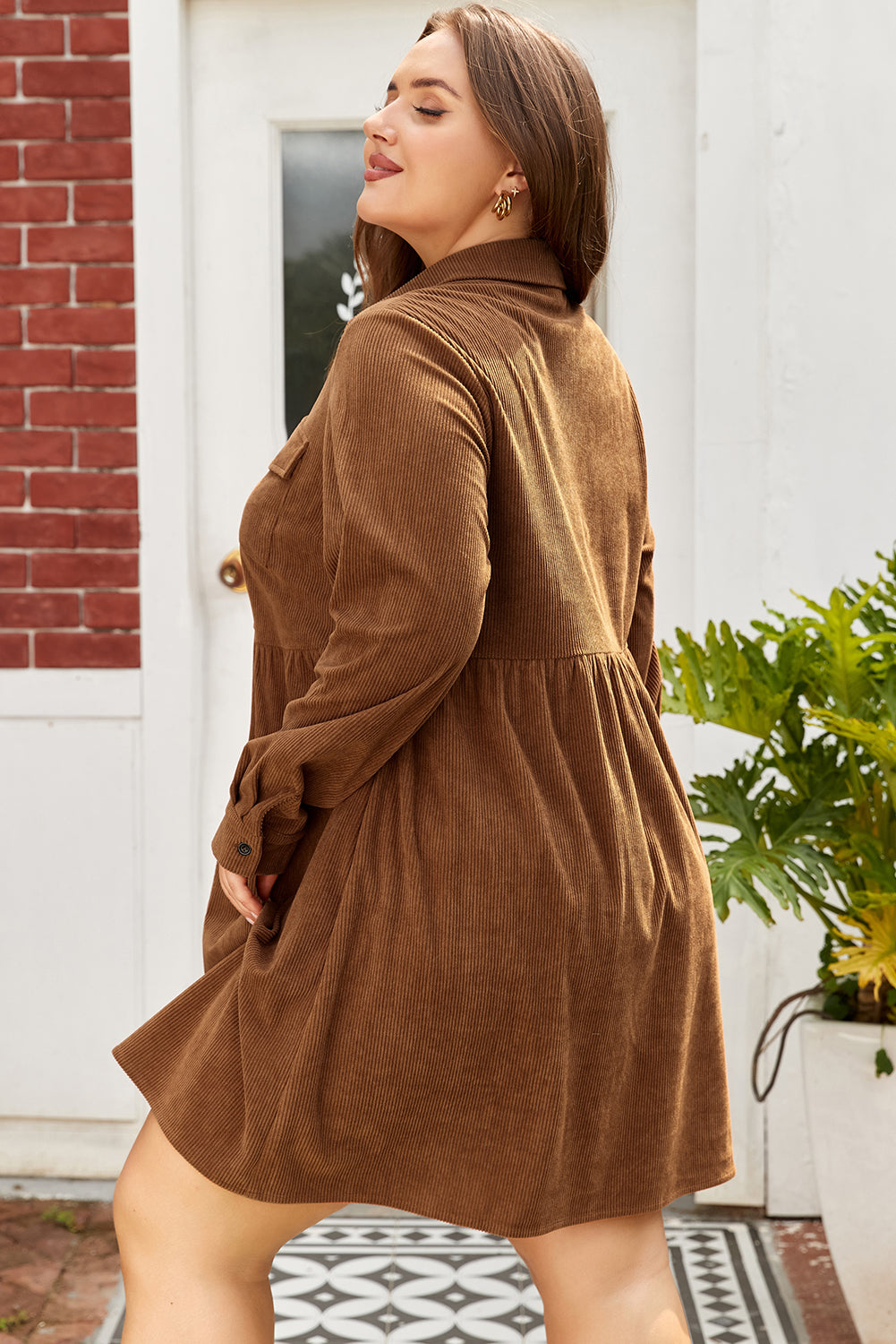 Saddlewood Corduroy Shirt Dress