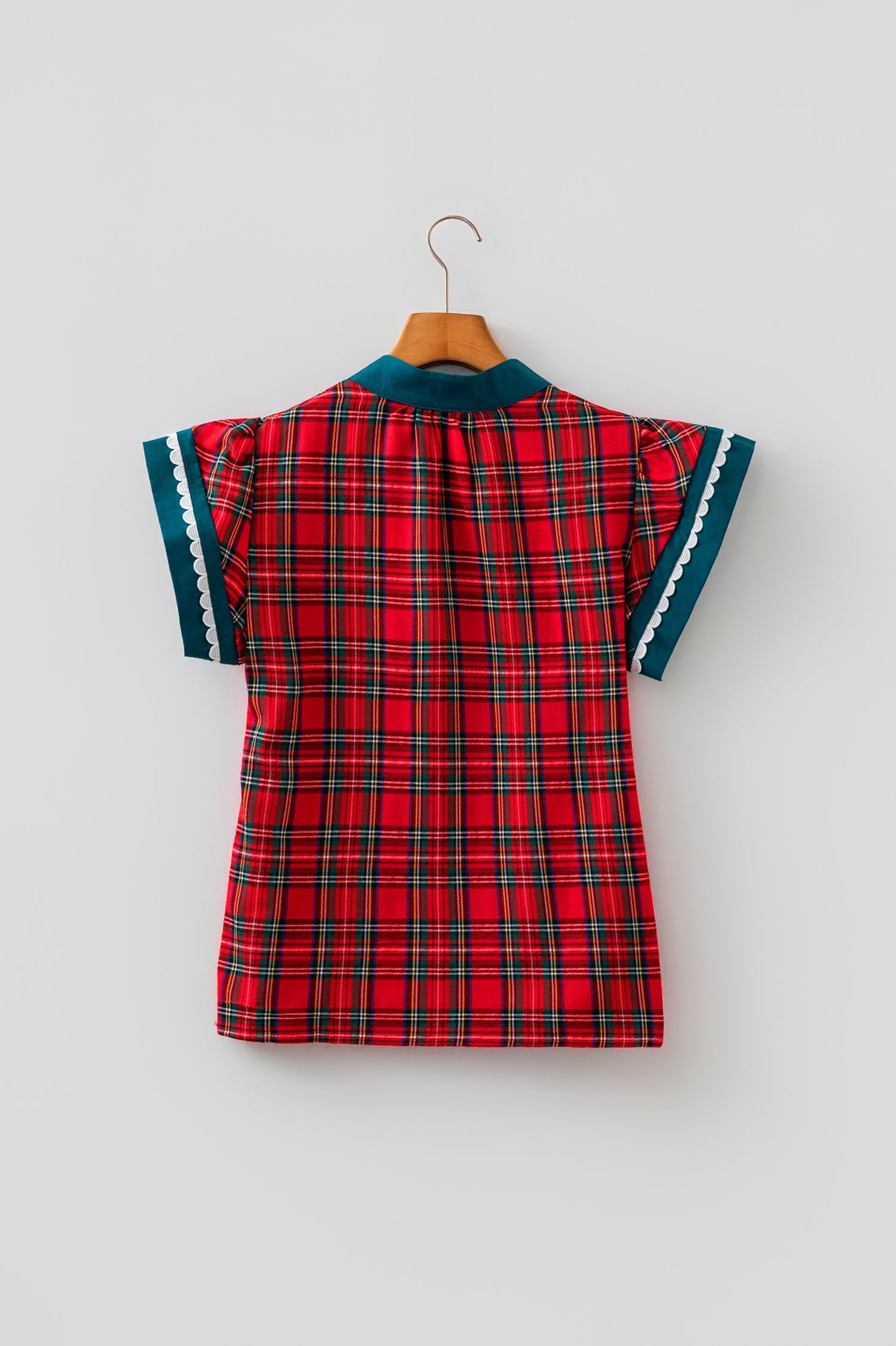 Red River Plaid Ricrac Blouse