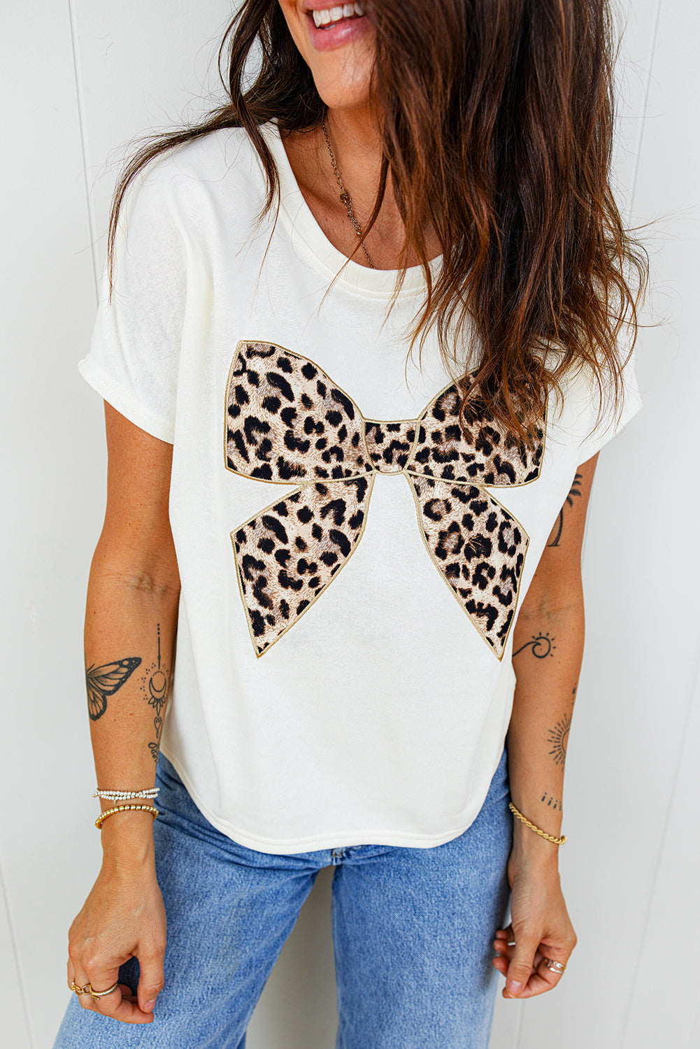 Wild Bow Leopard Statement Tee